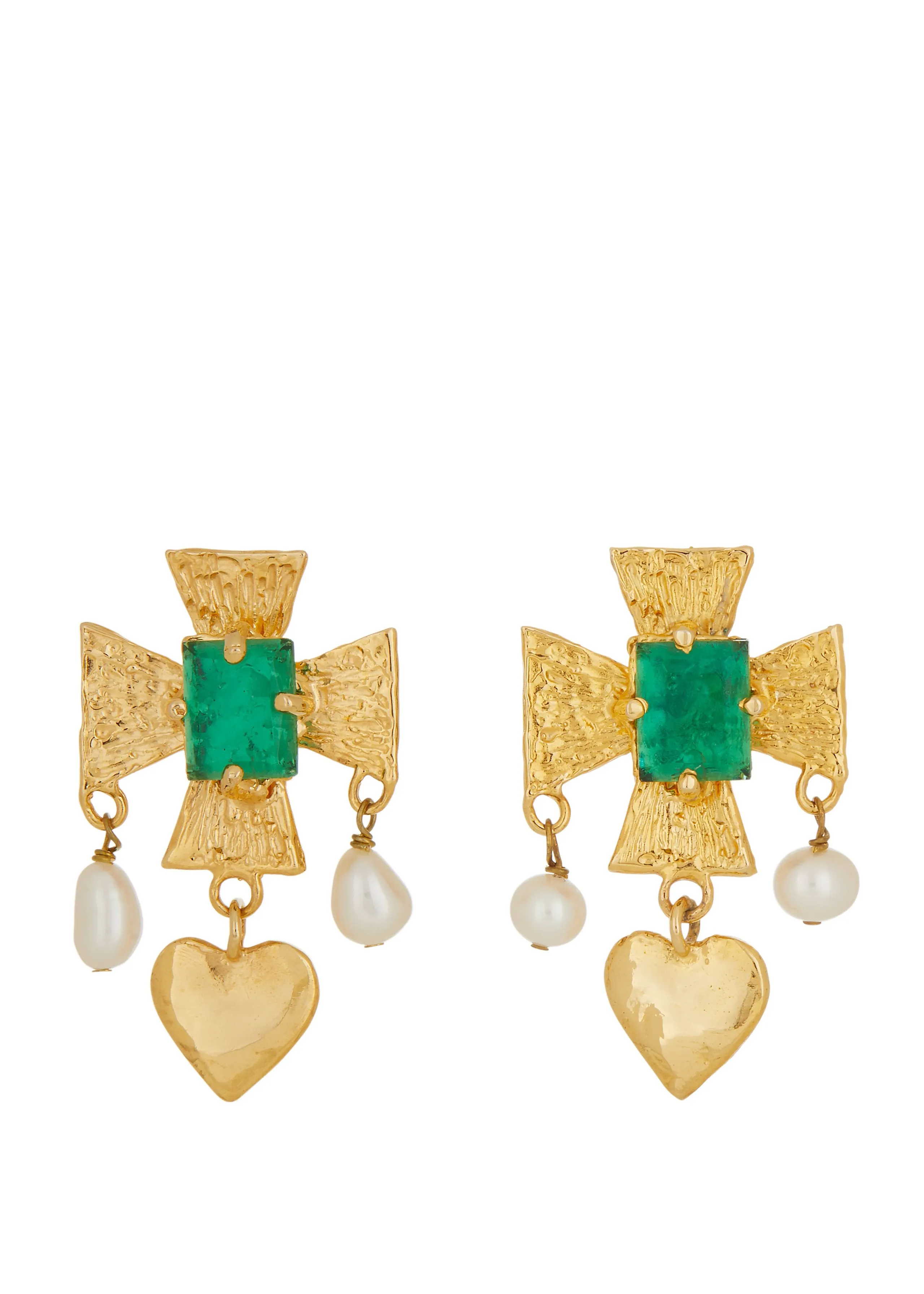 Cardinal Earrings - Green sold by Mondo Mondo