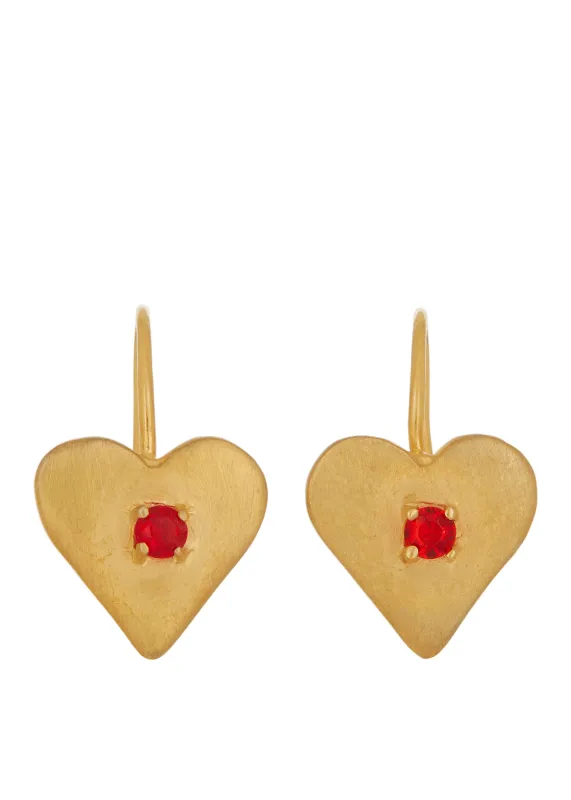 Sweetheart Earrings in Gold sold by Mondo Mondo