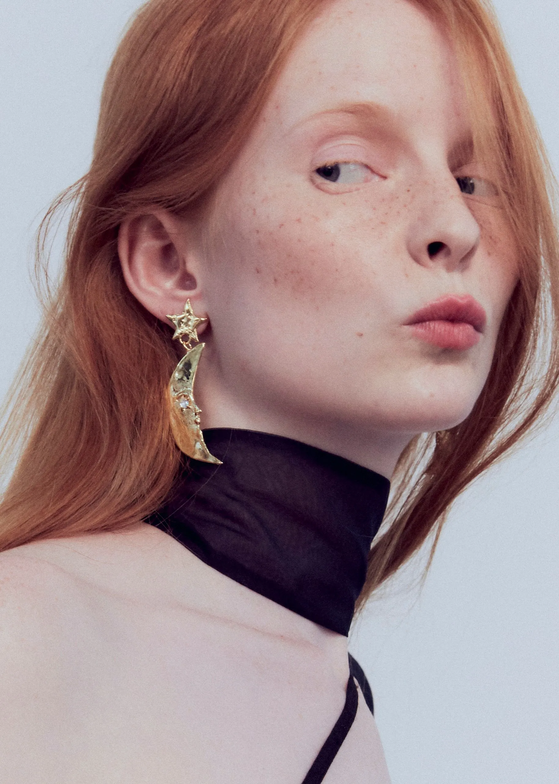 Moon Earrings in White Bronze sold by Mondo Mondo product image thumbnail 5