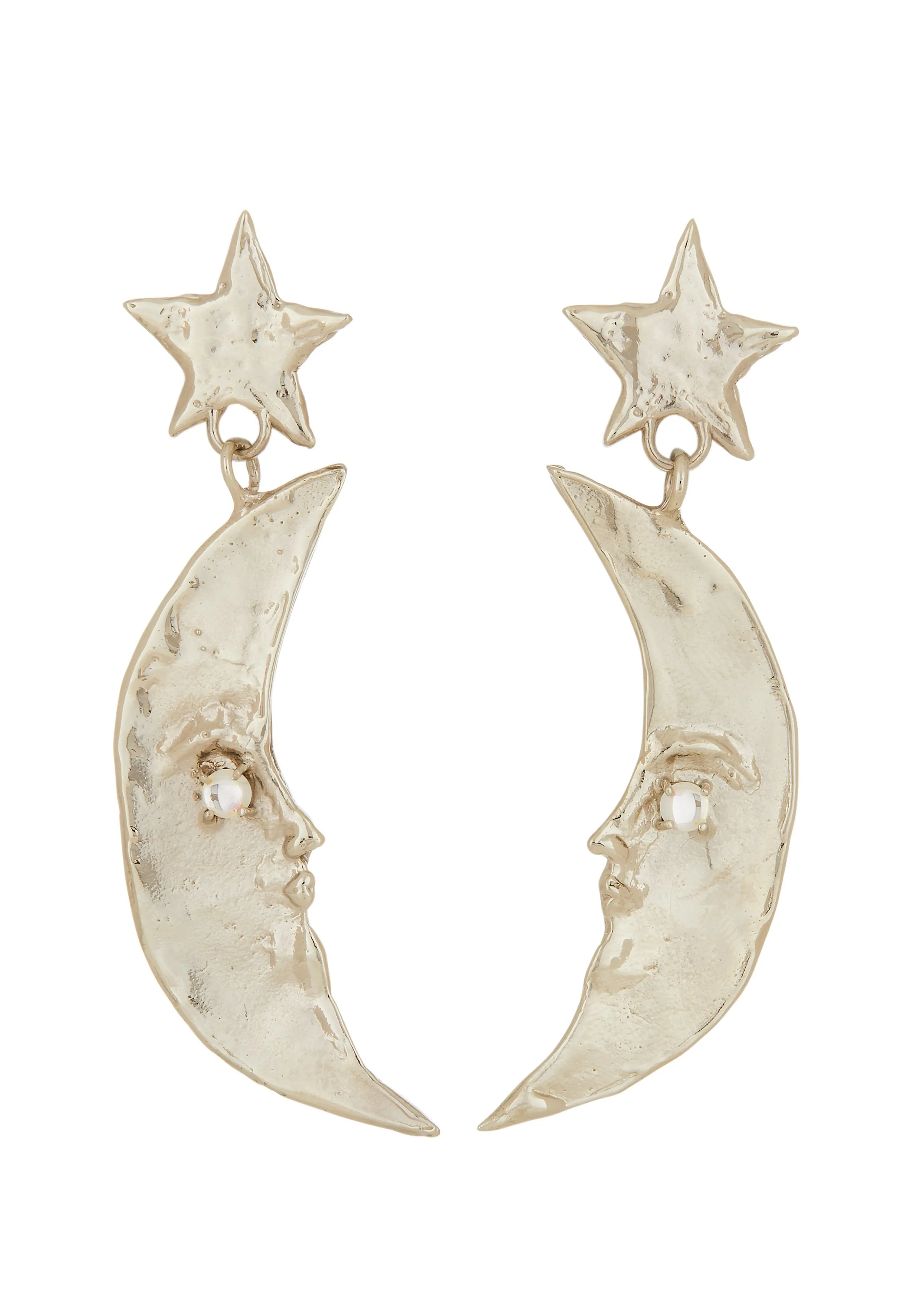 Moon Earrings in White Bronze sold by Mondo Mondo product image thumbnail 2