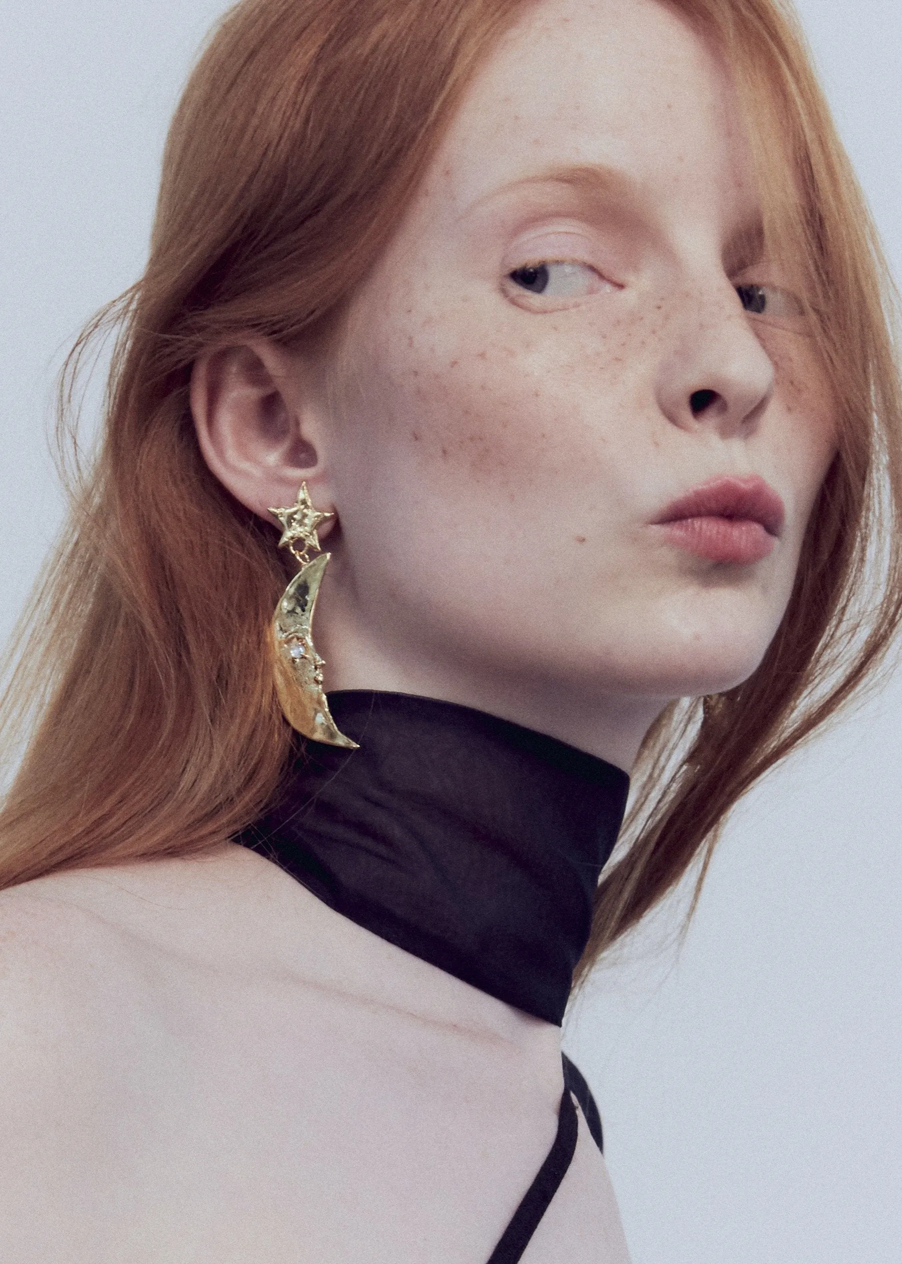 Moon Earrings in Gold sold by Mondo Mondo product image thumbnail 5