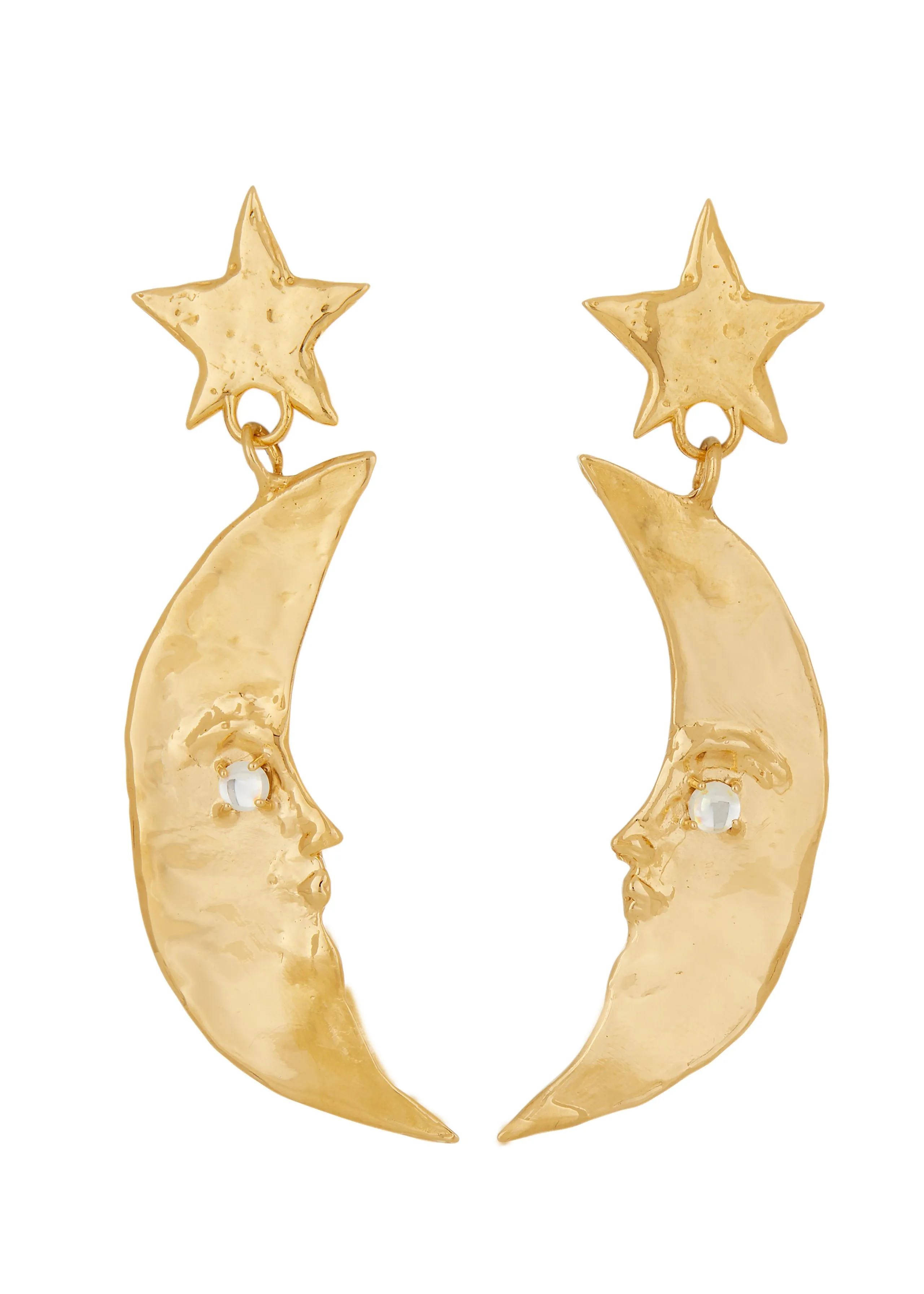 Moon Earrings in Gold sold by Mondo Mondo product image thumbnail 2