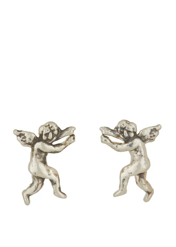 Eros and Psyche Studs in Sterling Silver made by Mondo Mondo