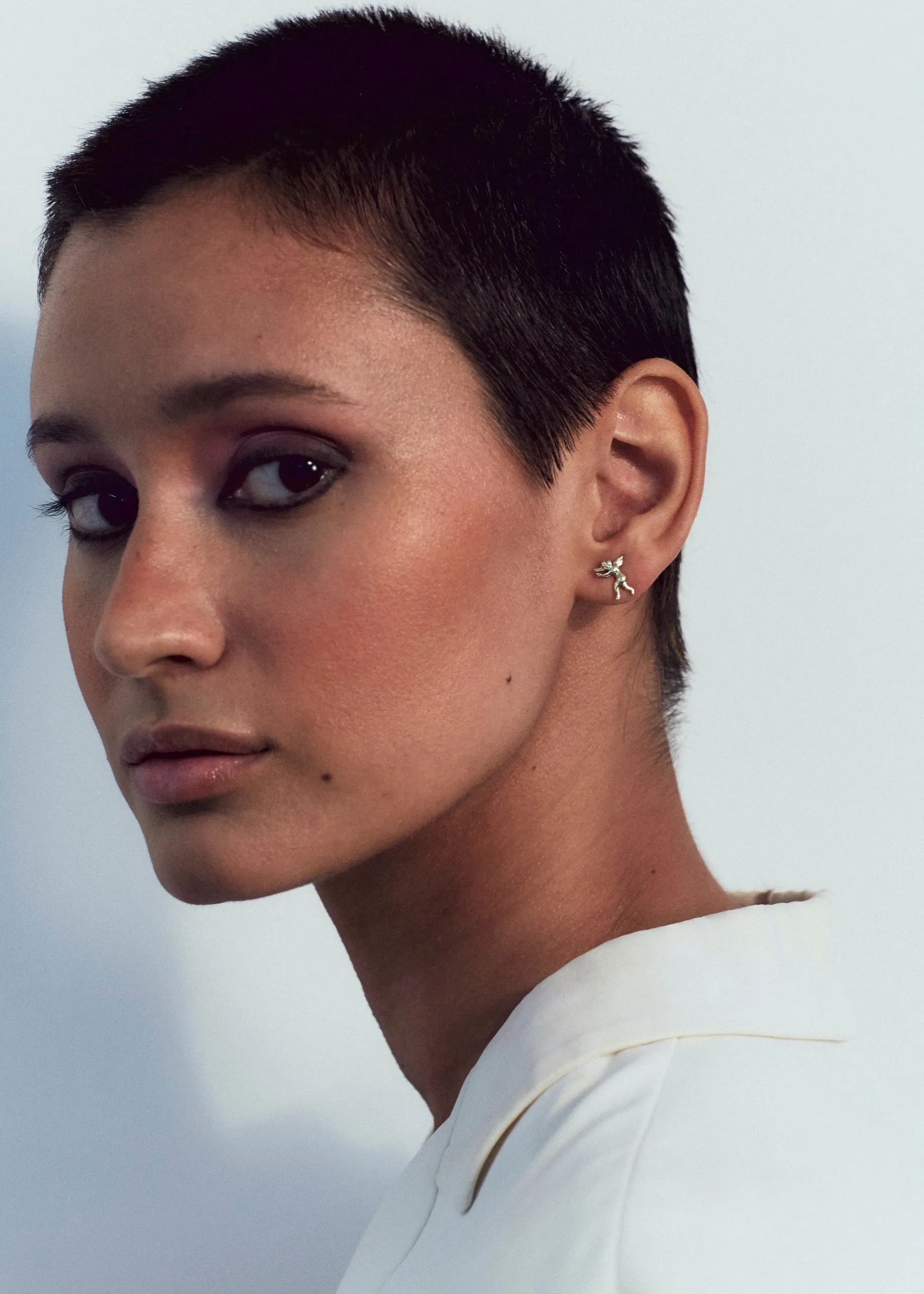 Eros and Psyche Studs in Sterling Silver sold by Mondo Mondo product image thumbnail 4