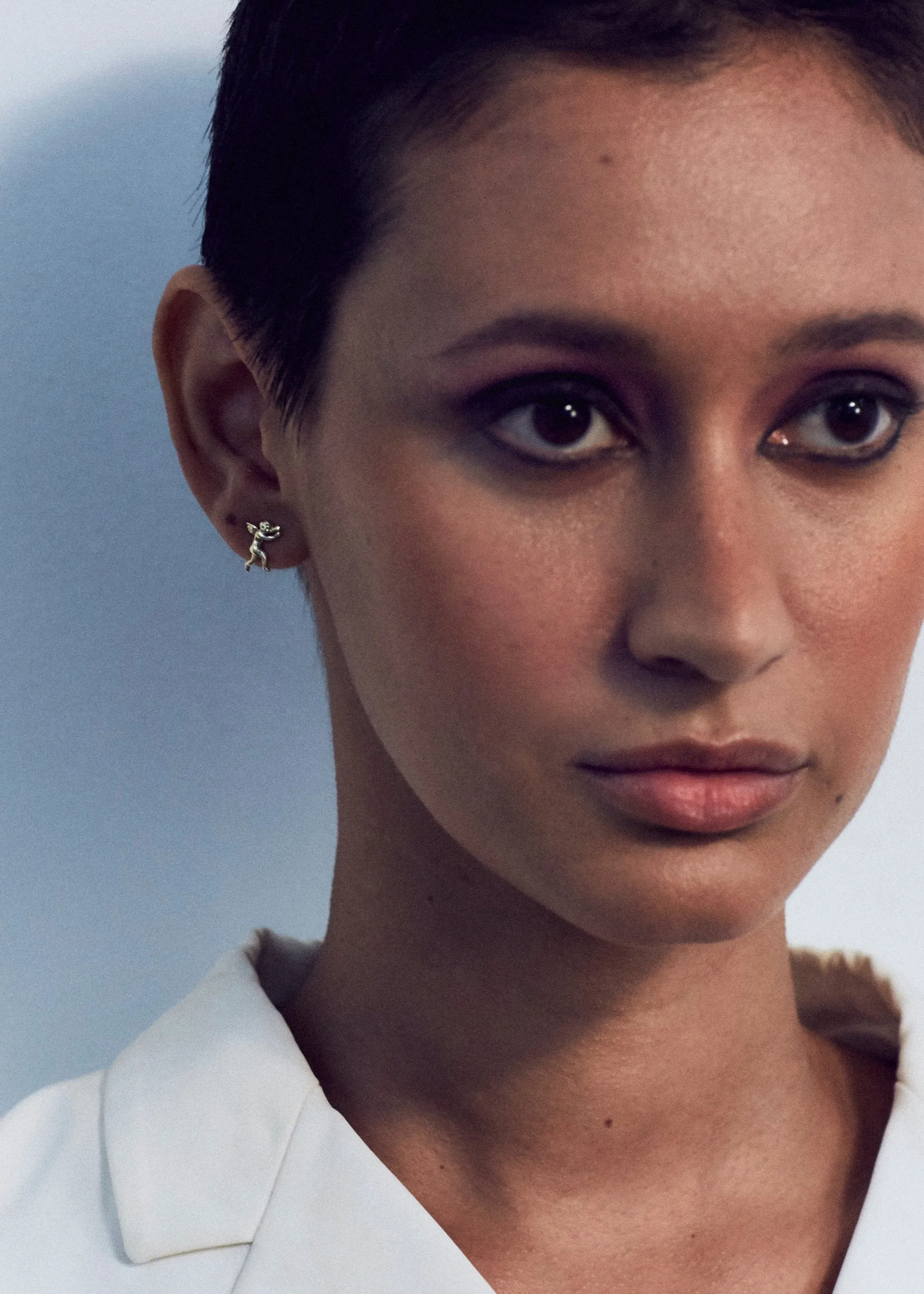 Eros and Psyche Studs in Sterling Silver sold by Mondo Mondo product image thumbnail 3