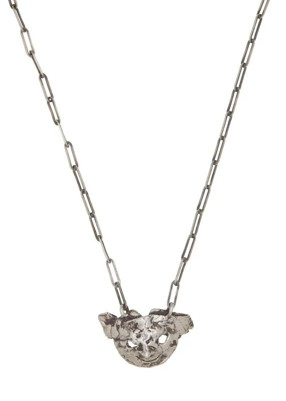 Quiet Friend Necklace in Sterling Silver sold by Mondo Mondo