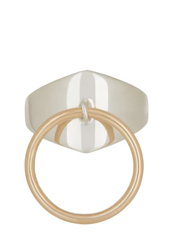 Odalisque Ring with 14k Loop in Sterling Silver made by Mondo Mondo