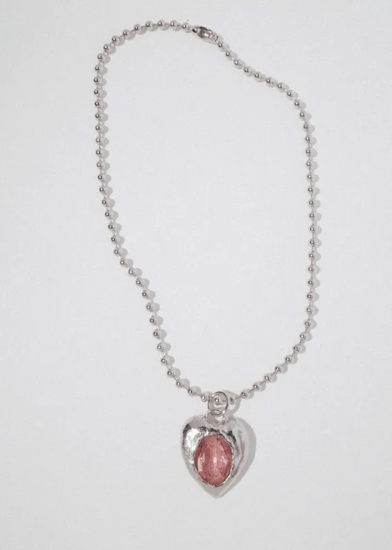 Pacha Necklace in Silver - Light Rose made by Mondo Mondo