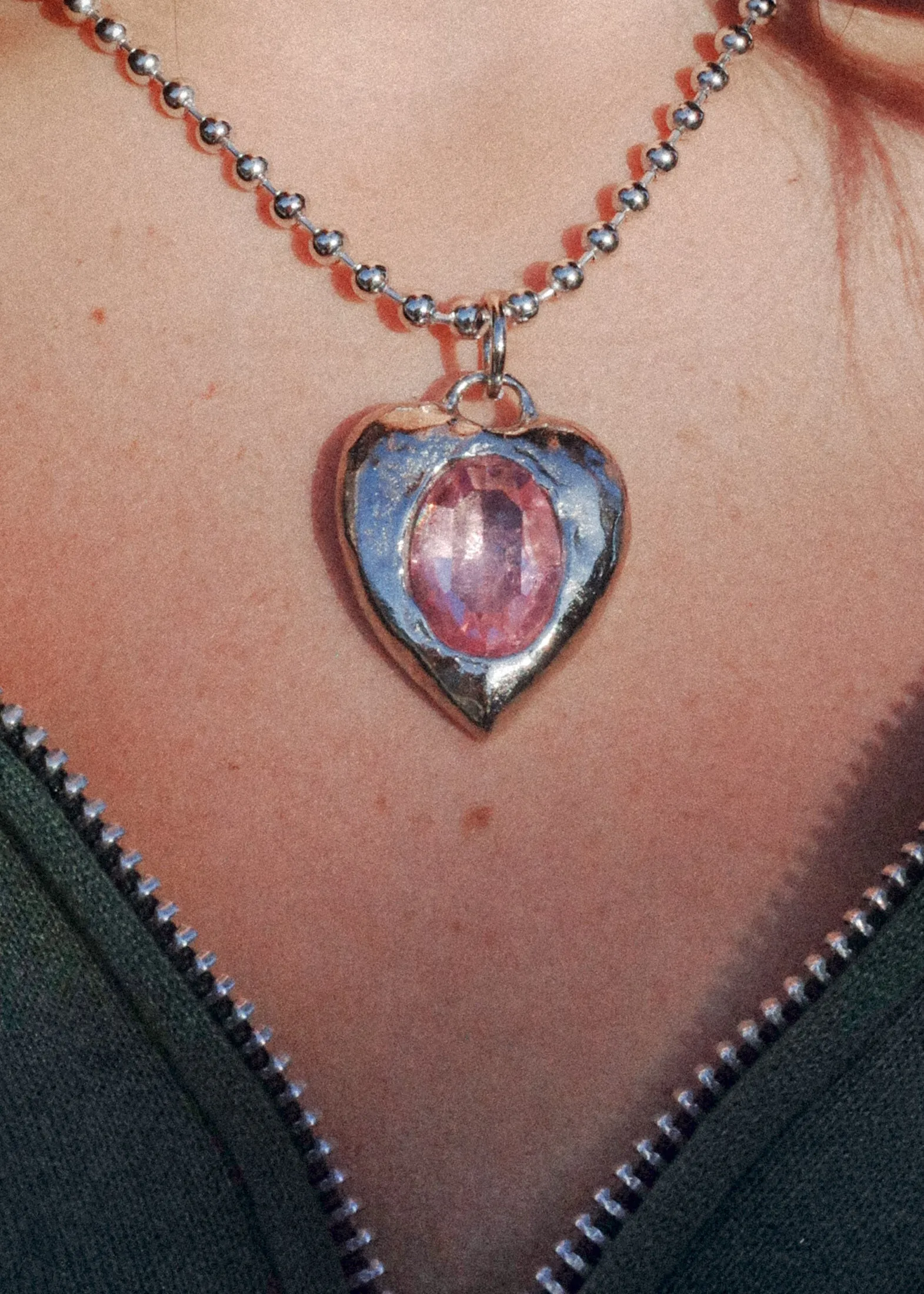 Pacha Necklace in Silver - Light Rose sold by Mondo Mondo product image thumbnail 2