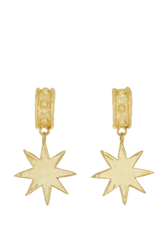 Big Star Earrings in Brass sold by Mondo Mondo