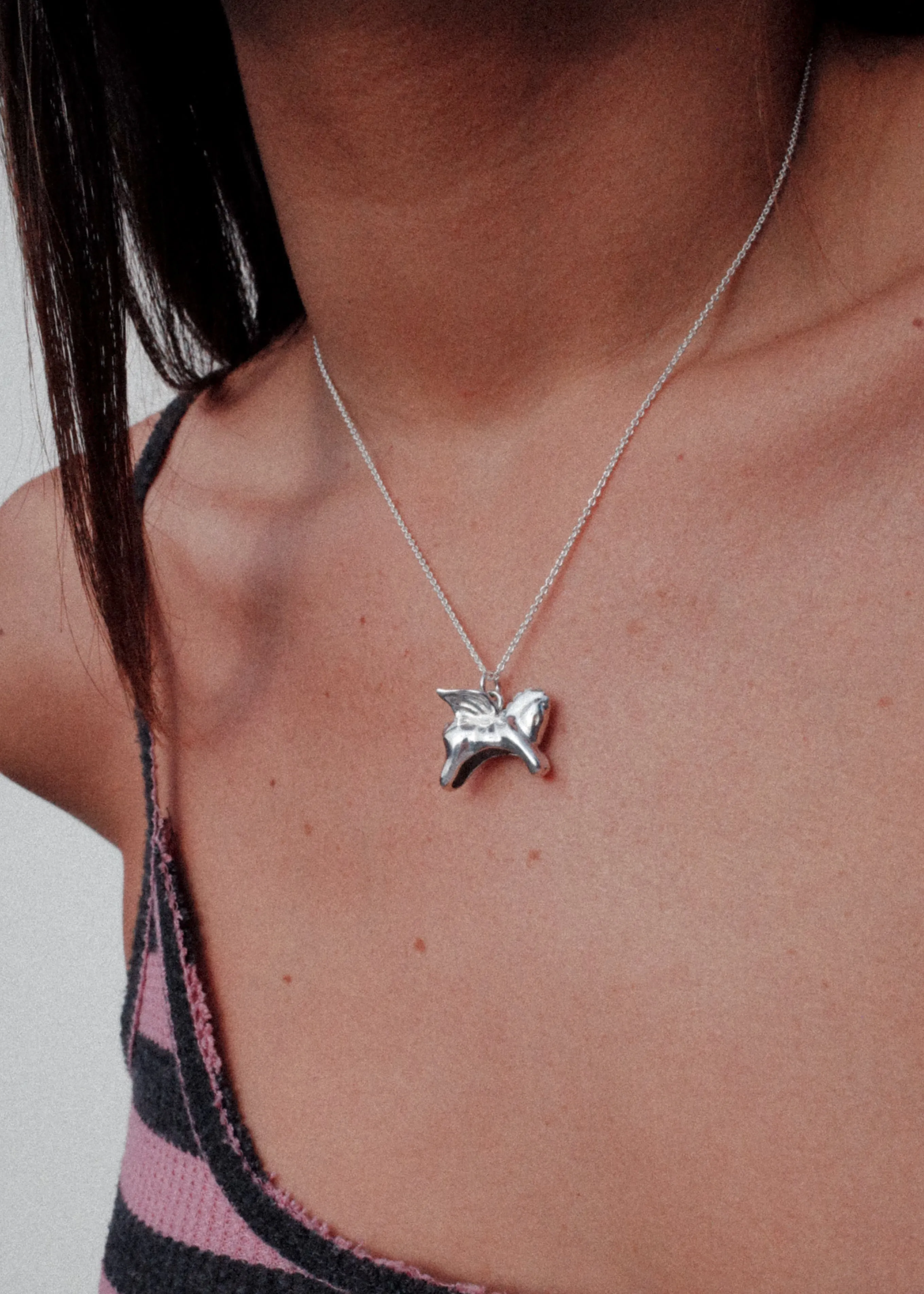 Pegasus Charm Necklace in Sterling Silver sold by Mondo Mondo product image thumbnail 2