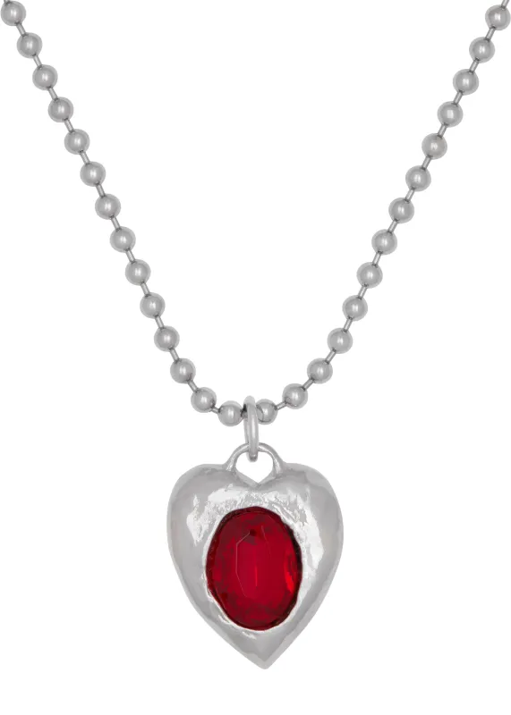 Pacha Necklace in Silver - Ruby made by Mondo Mondo