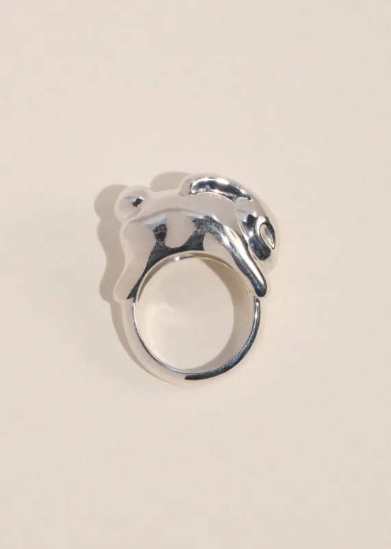 Bunny Ring in Sterling Silver made by Mondo Mondo