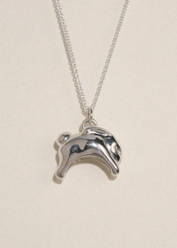 Bunny Charm Necklace in Sterling Silver made by Mondo Mondo