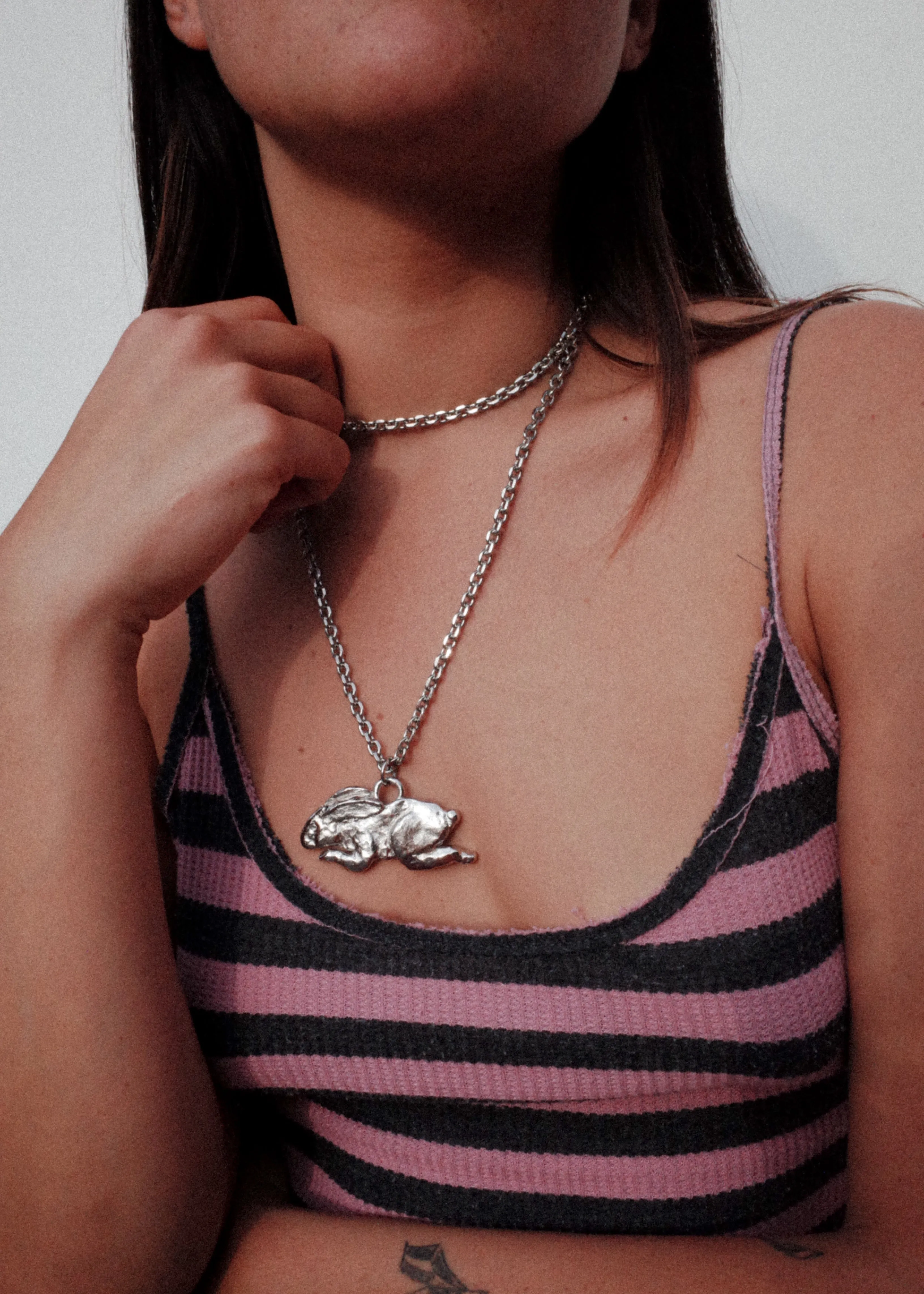 Rabbit Pendant in Silver sold by Mondo Mondo product image thumbnail 2