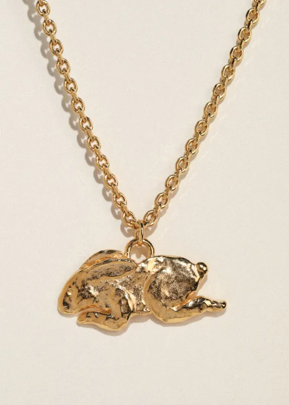 Rabbit Pendant in Gold made by Mondo Mondo