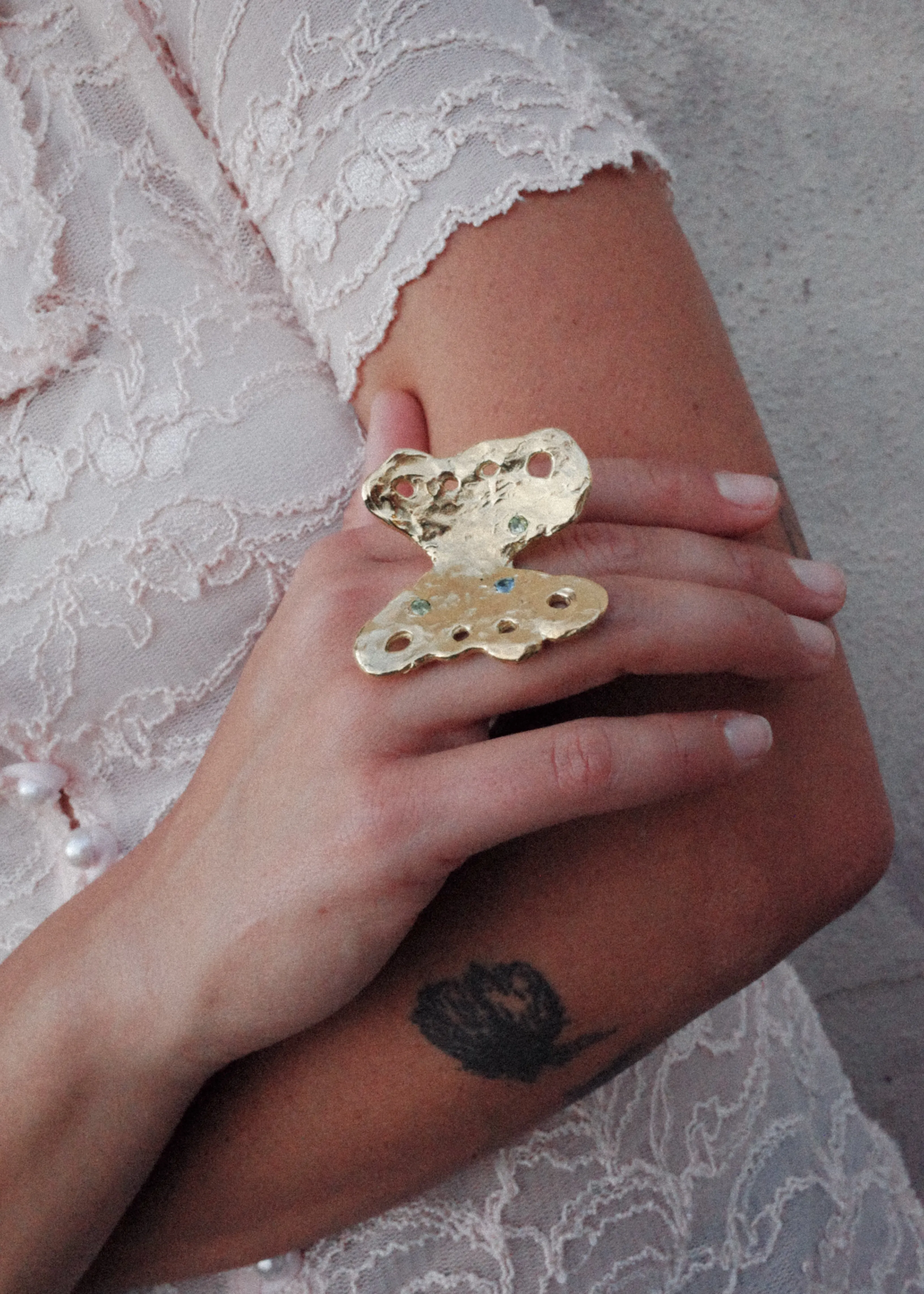 Butterfly Ring in Brass sold by Mondo Mondo product image thumbnail 2