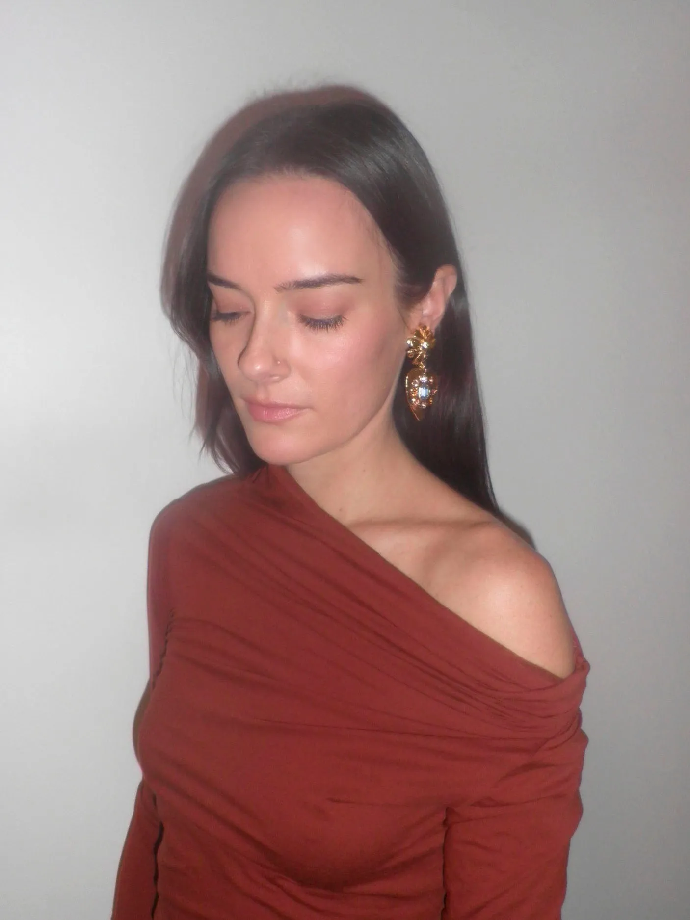 Archive Tropicana Earrings in Gold - Light Blue sold by Mondo Mondo product image thumbnail 3