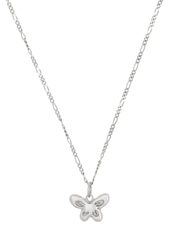 Archive Butterfly Charm Necklace in Silver made by Mondo Mondo