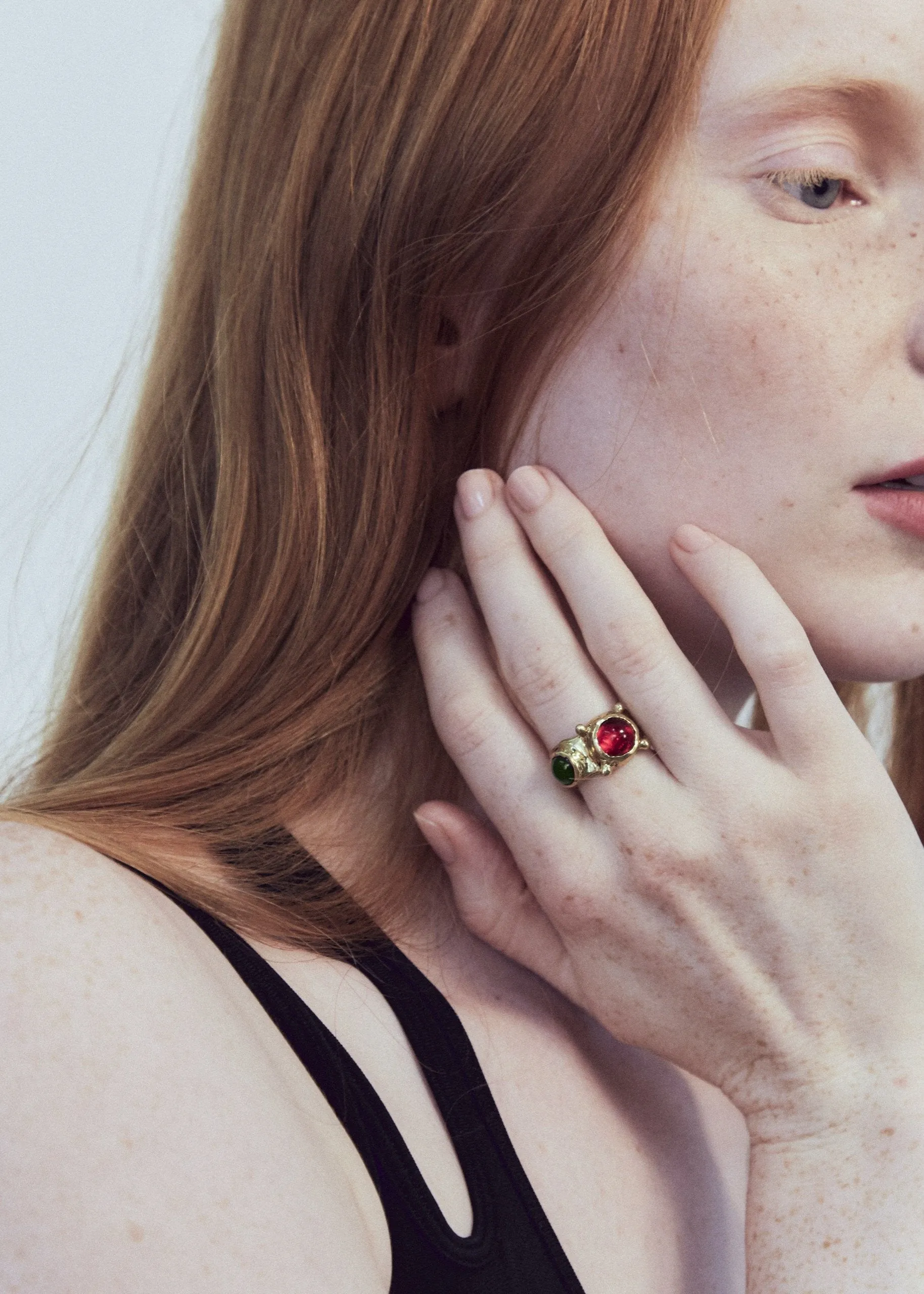 Archive Pulp Ring in Brass - Red & Green sold by Mondo Mondo product image thumbnail 3