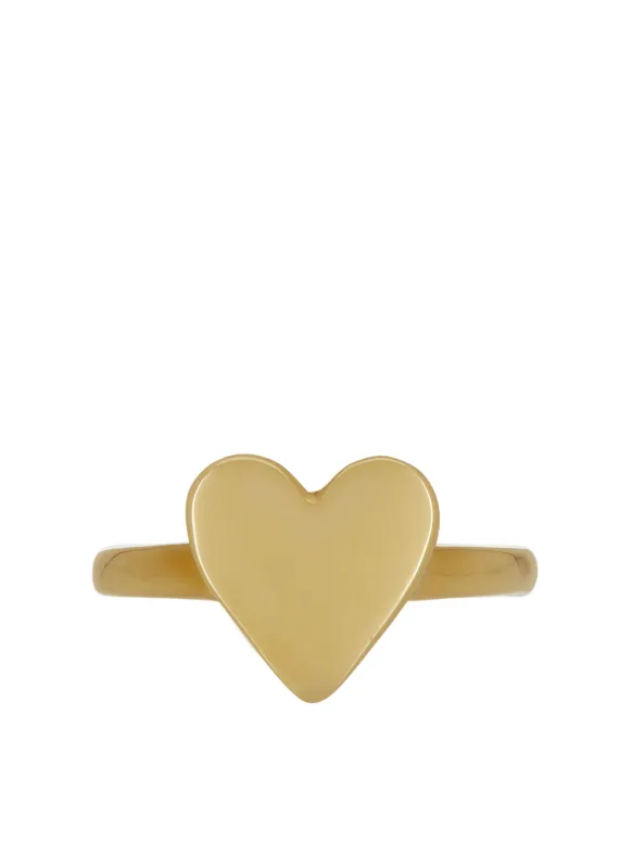 Archive Heart Ring in Brass made by Mondo Mondo