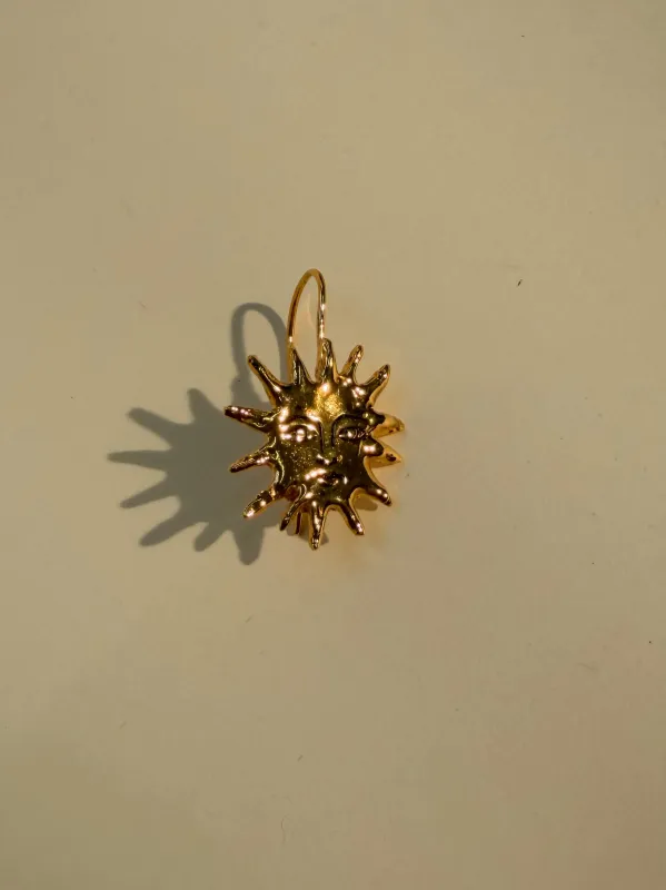 Archive Sun Earring in Silver - Single made by Mondo Mondo