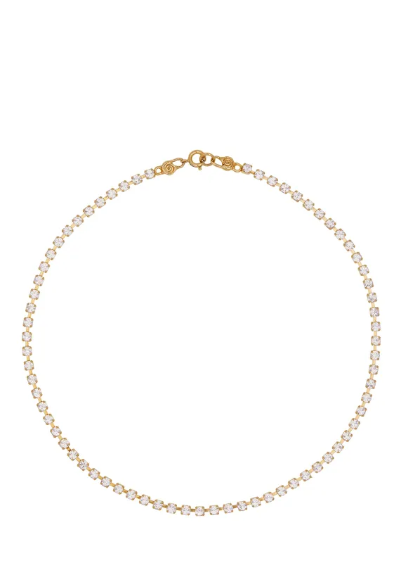Archive Crystal Choker in Gold made by Mondo Mondo
