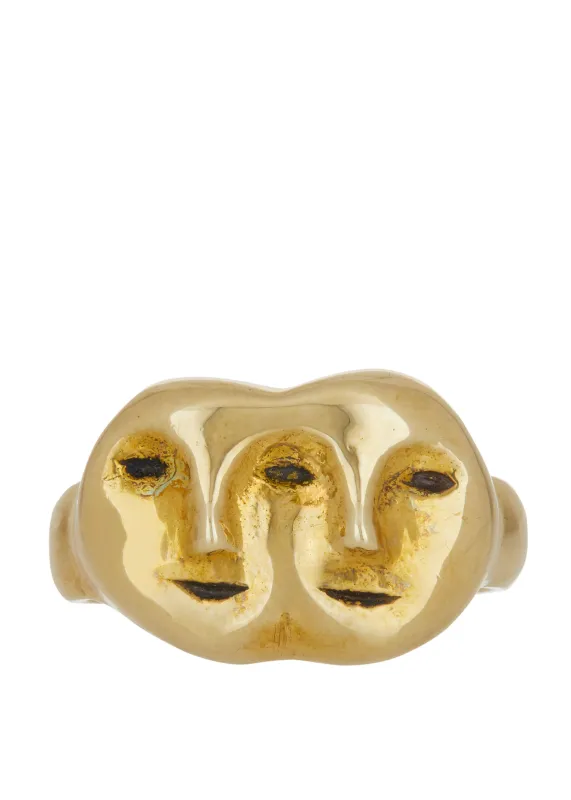 Archive Janus Ring in Brass made by Mondo Mondo