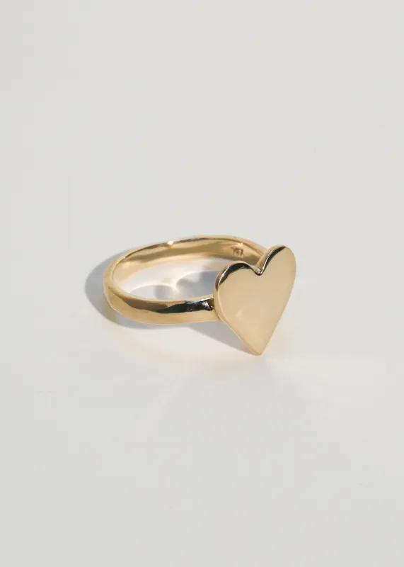 Archive Heart Ring in 14k made by Mondo Mondo