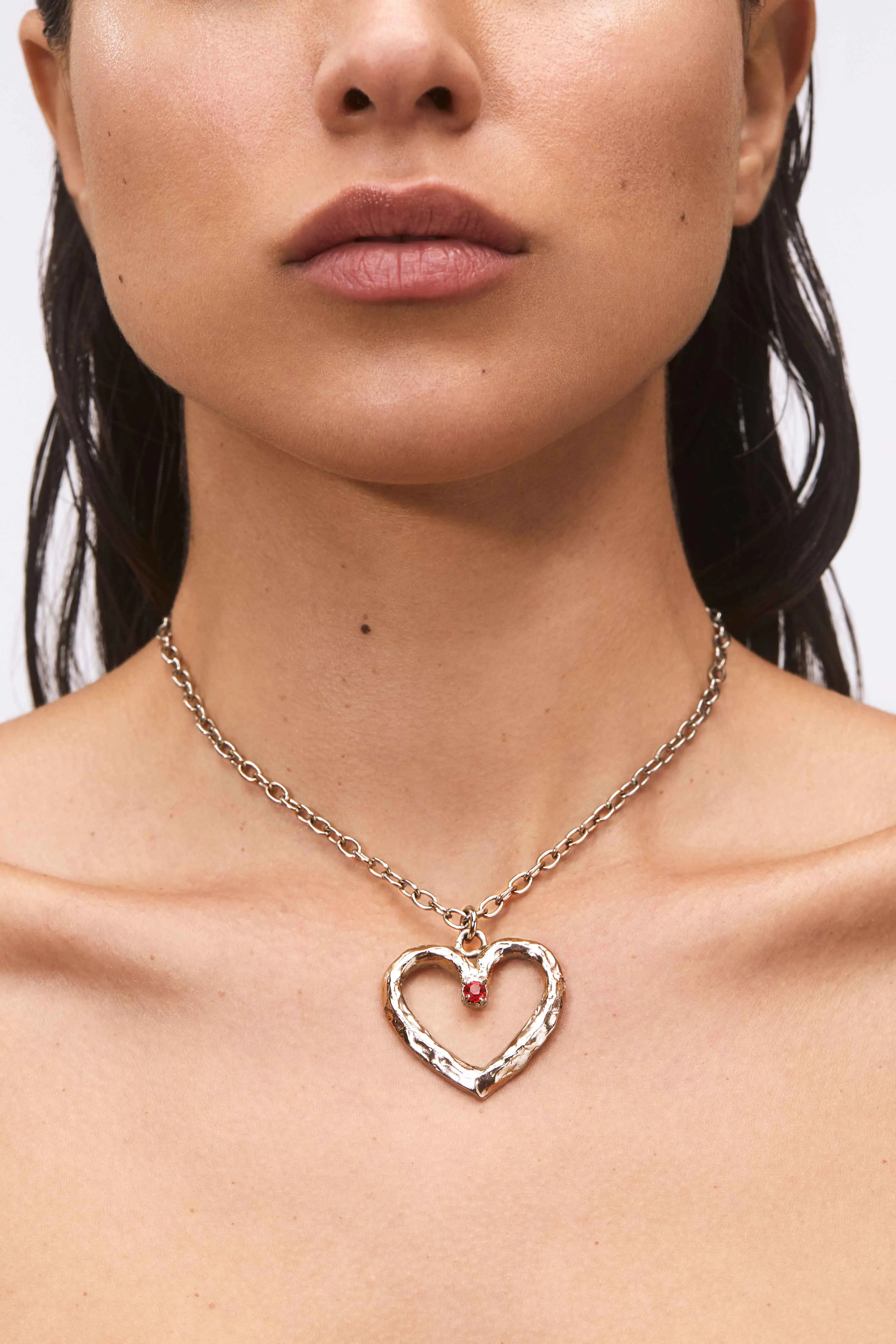 Archive Moi Necklace in Silver - Ruby sold by Mondo Mondo product image thumbnail 3