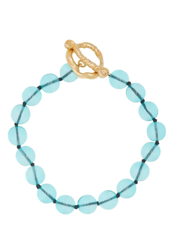 Archive Nan Bracelet - Teal Glass made by Mondo Mondo