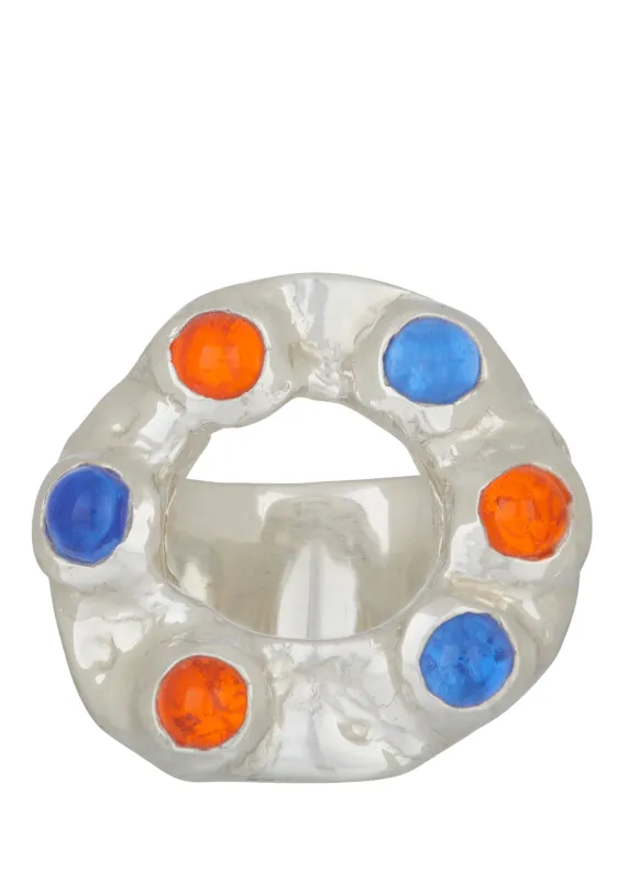 Archive Halo Ring in Sterling Silver - Blue & Hyacinth made by Mondo Mondo