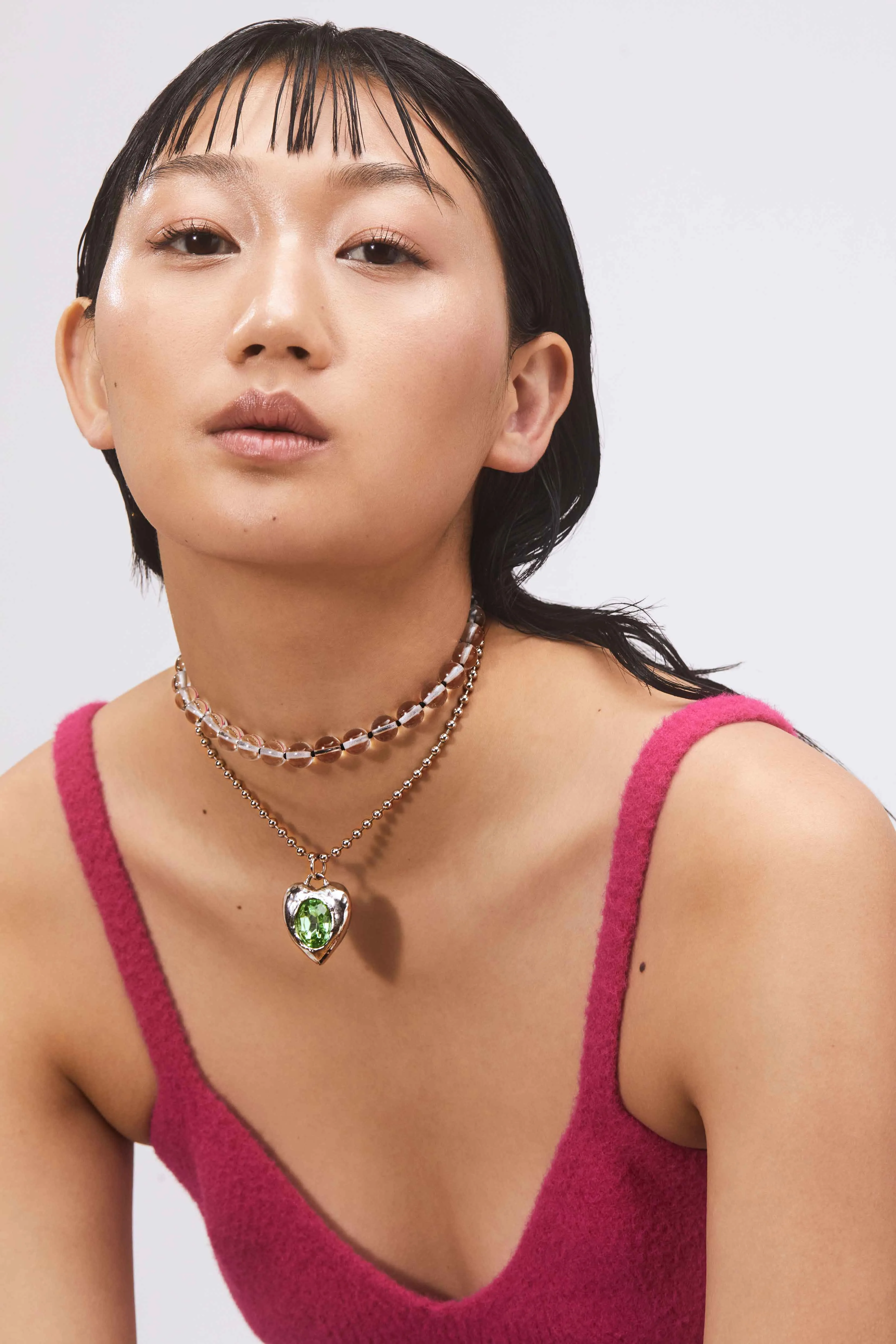 Archive Nan Necklace in Teal Glass sold by Mondo Mondo product image thumbnail 4