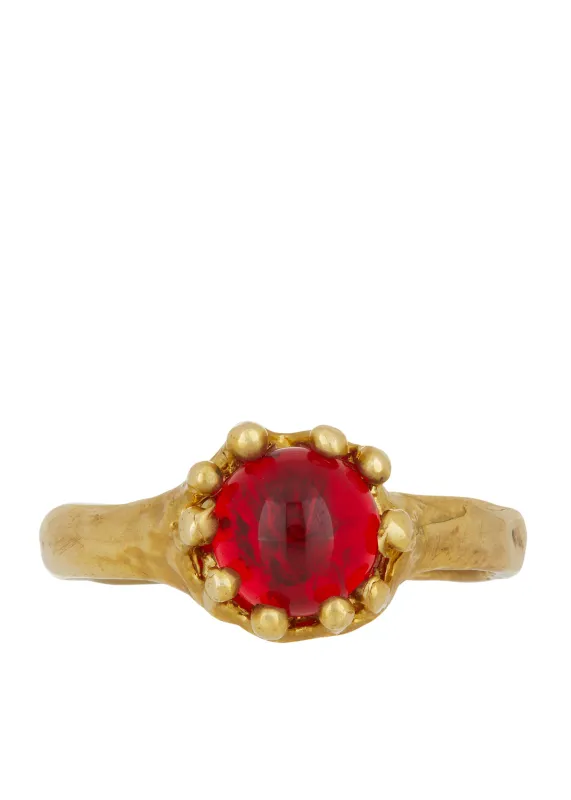Archive Lush Ring in Brass - Red made by Mondo Mondo