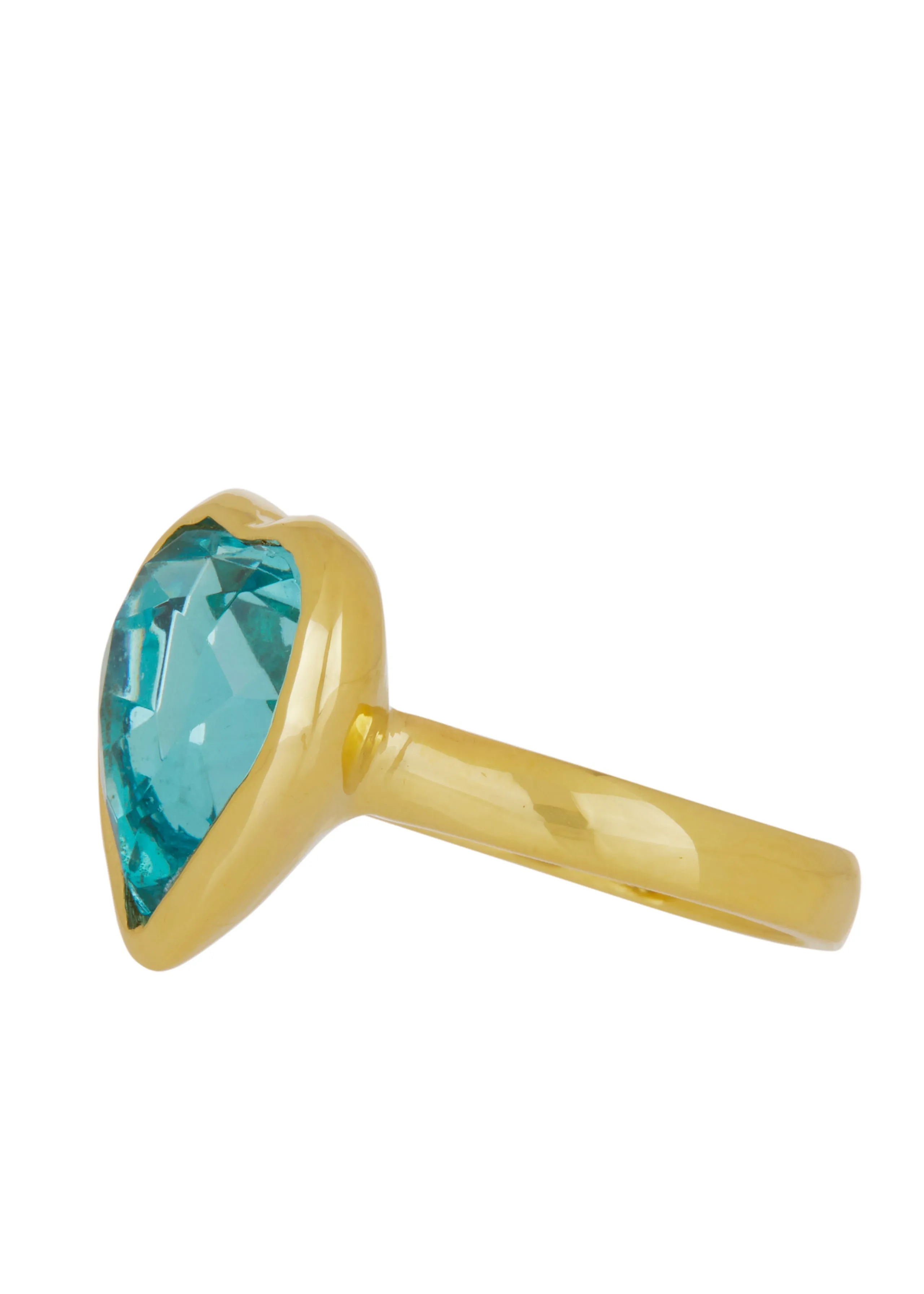 Archive Lovely Ring in Brass - Aqua sold by Mondo Mondo product image thumbnail 2