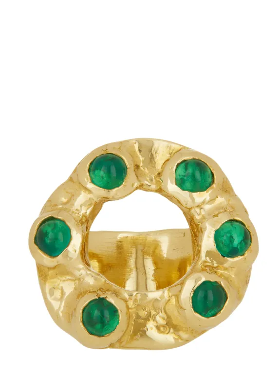 Archive Halo Ring in Brass - Green made by Mondo Mondo