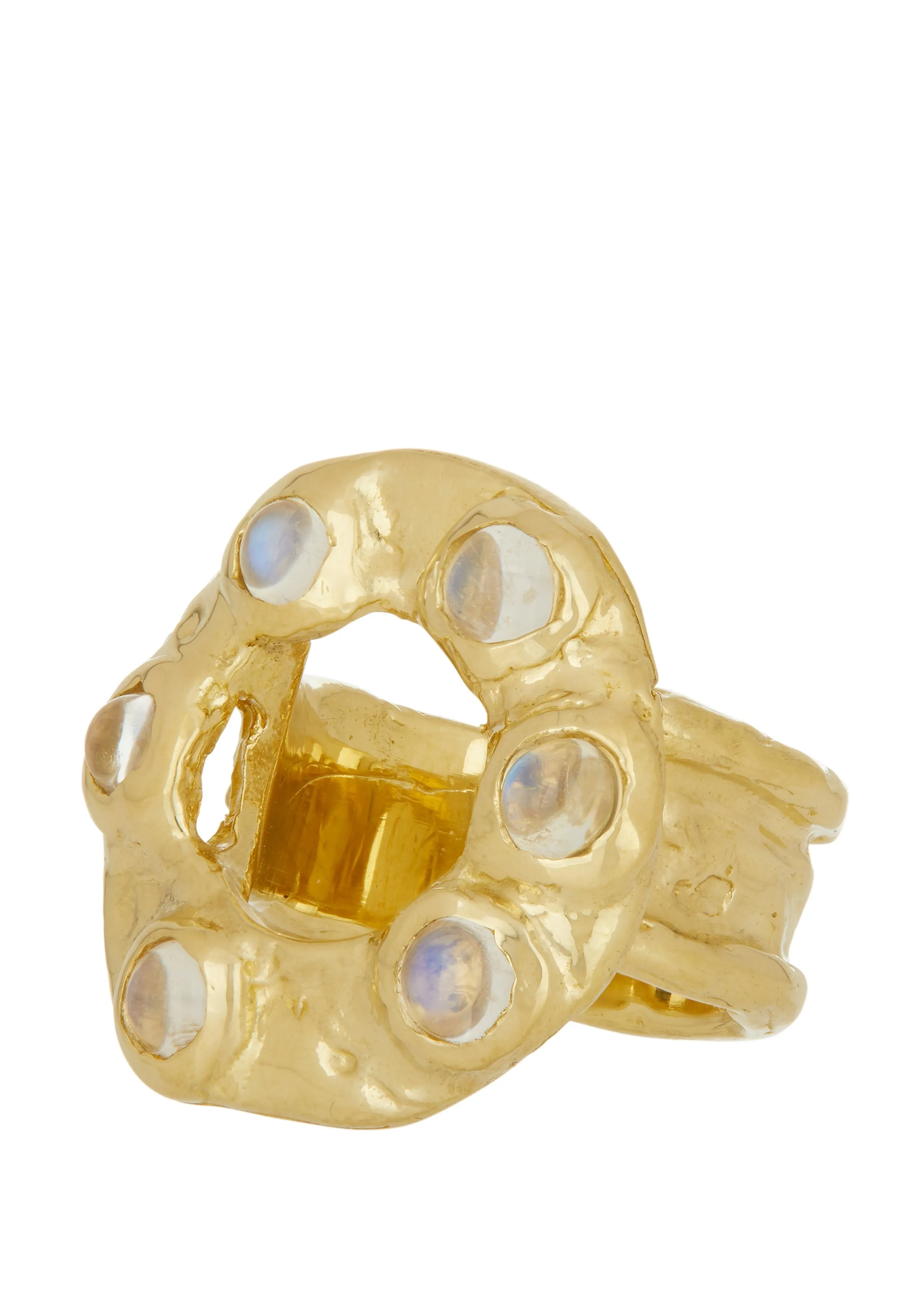 Archive Halo Ring in Brass - Moonstone sold by Mondo Mondo product image thumbnail 2