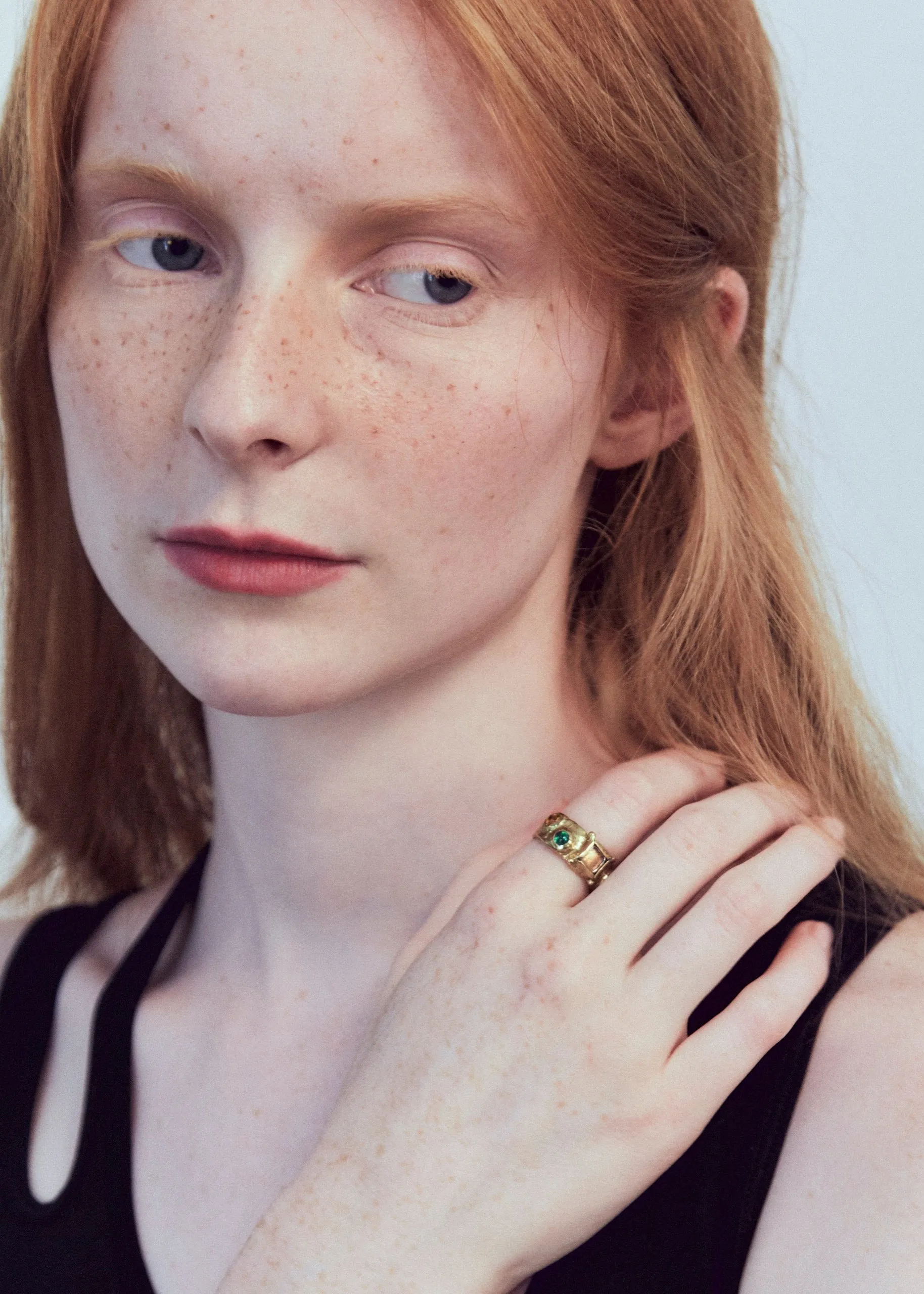 Archive Suede Ring in Brass - Lavender sold by Mondo Mondo product image thumbnail 3