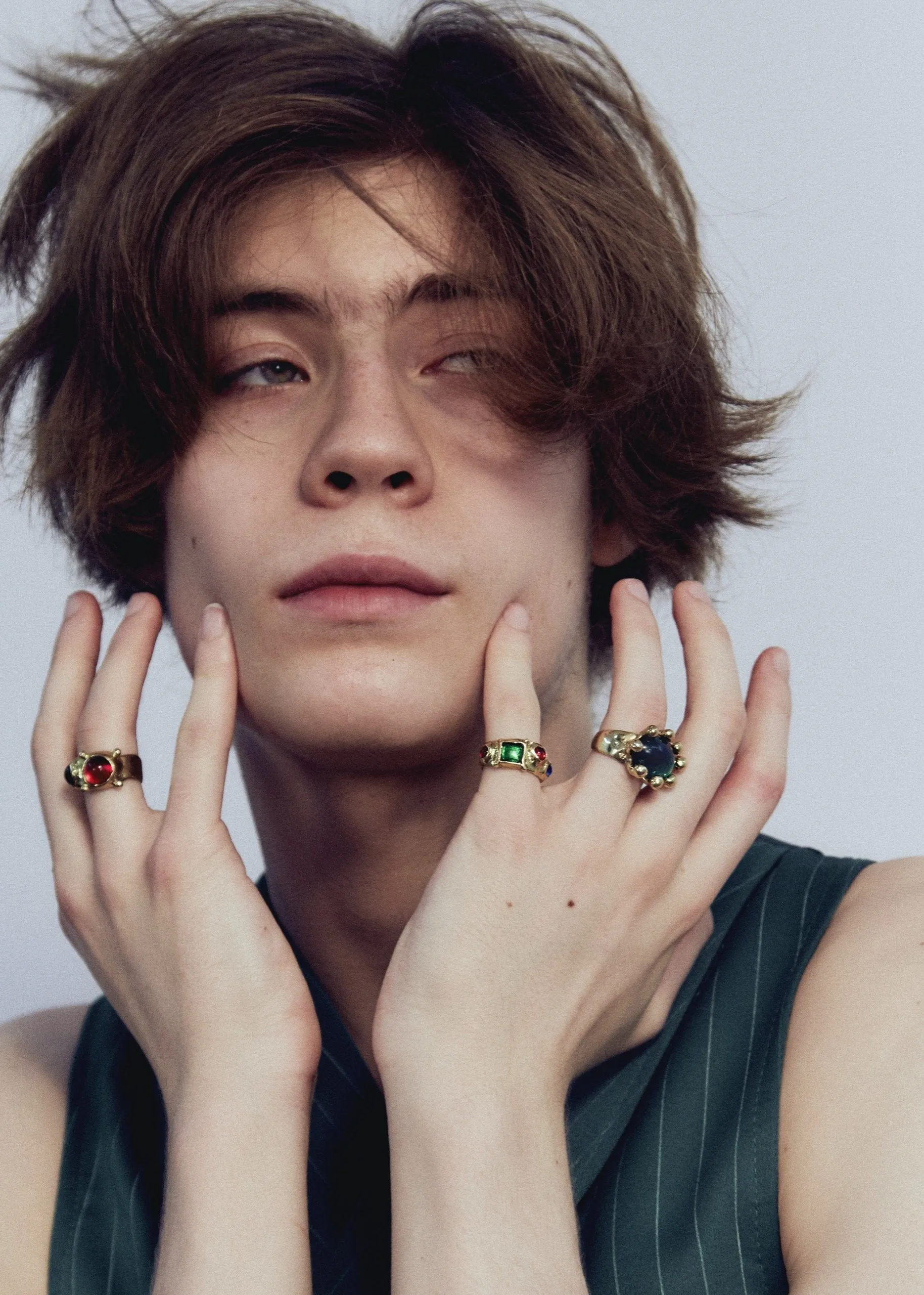 Archive Diva Ring in Brass - Emerald sold by Mondo Mondo product image thumbnail 4
