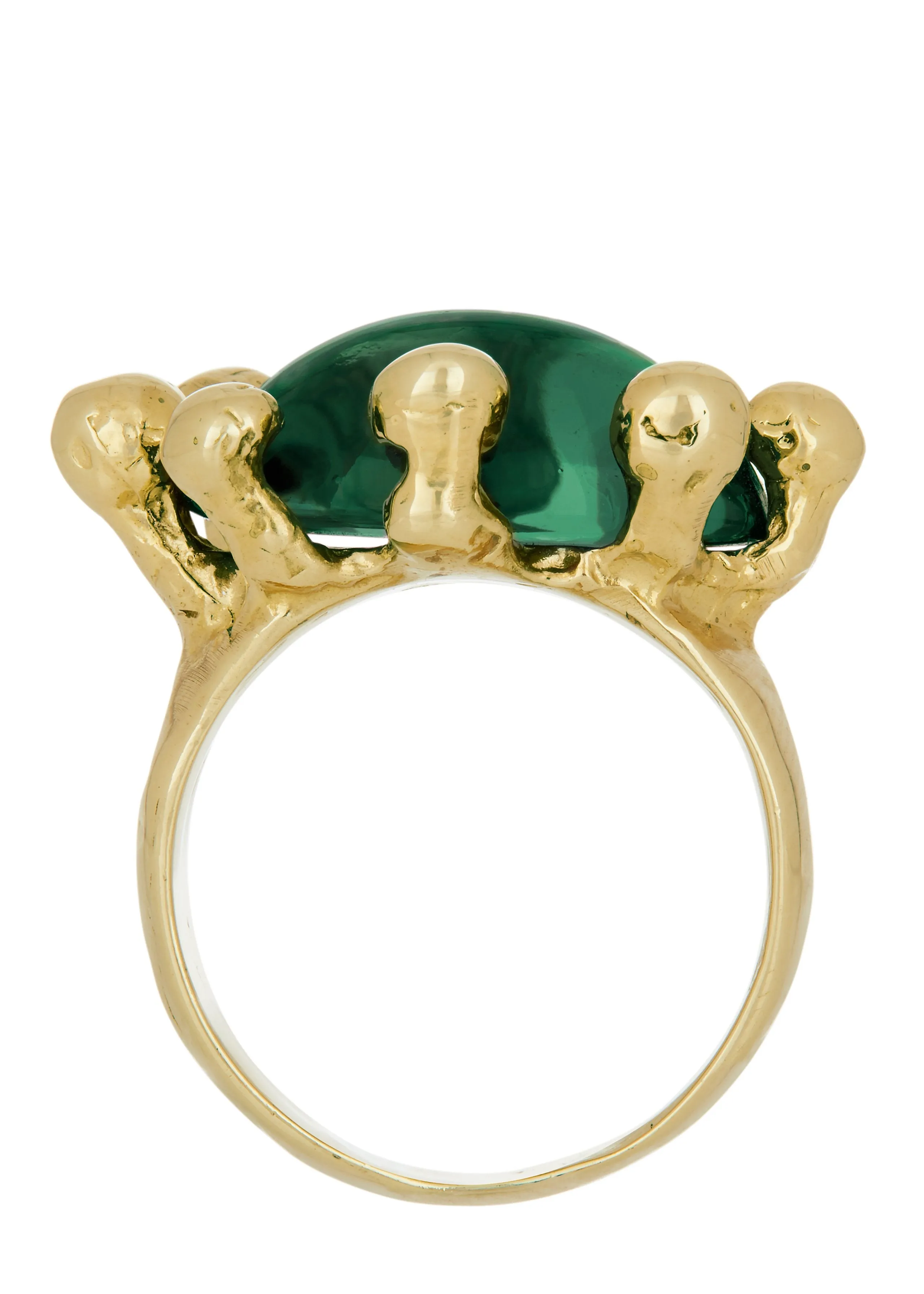 Archive Diva Ring in Brass - Emerald sold by Mondo Mondo product image thumbnail 3