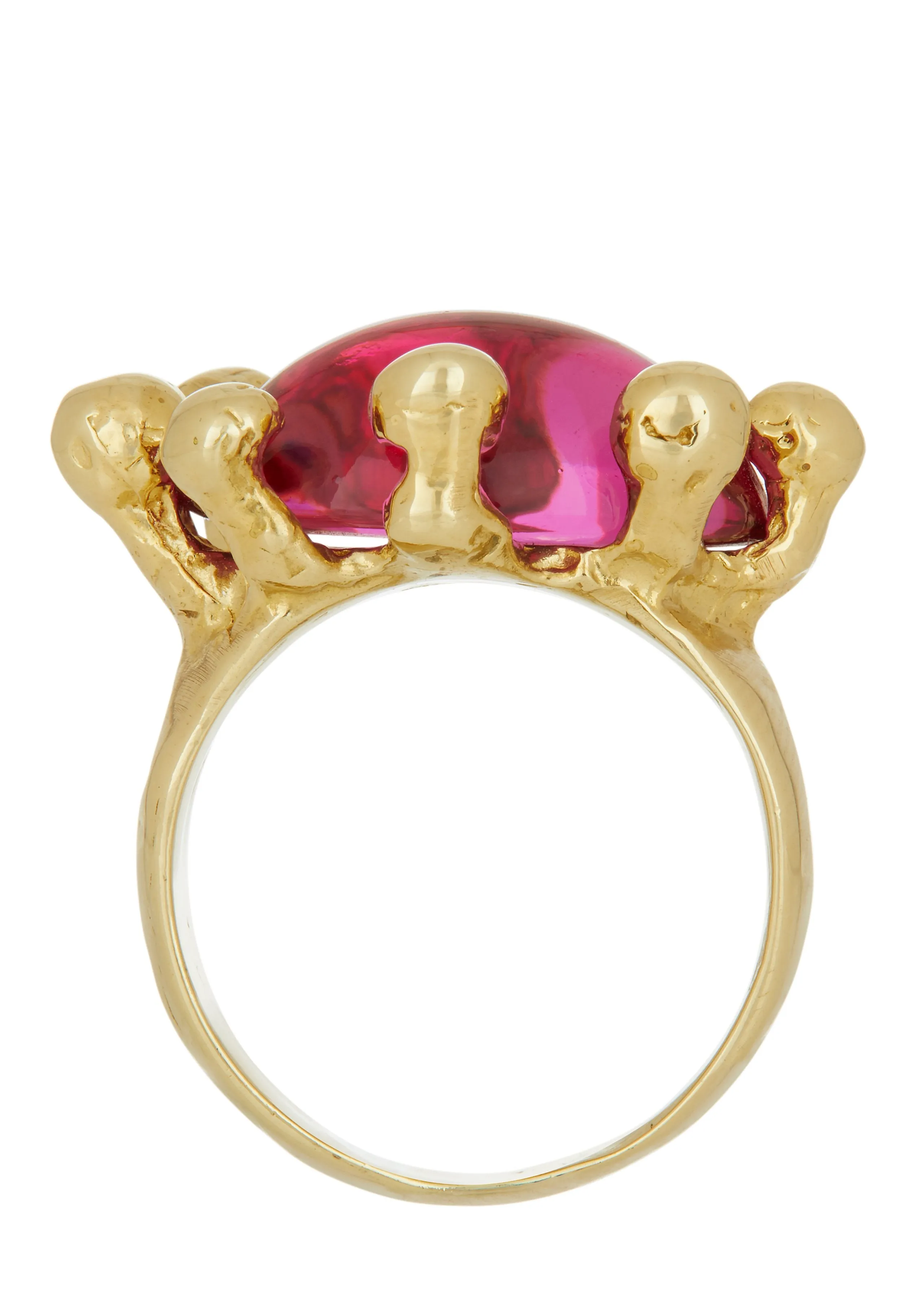 Archive Diva Ring in Brass - Fuchsia sold by Mondo Mondo product image thumbnail 2