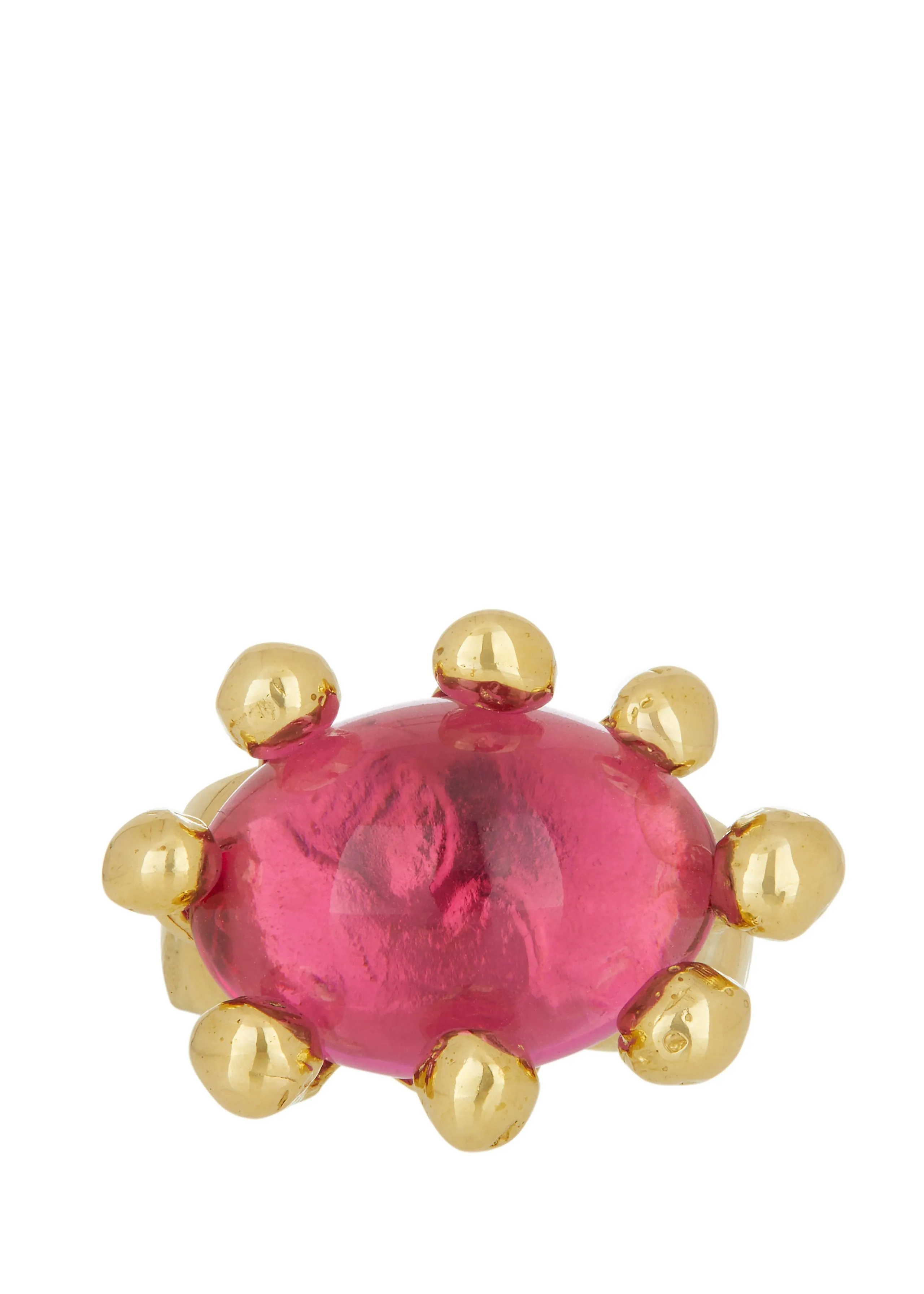 Archive Diva Ring in Brass - Fuchsia sold by Mondo Mondo