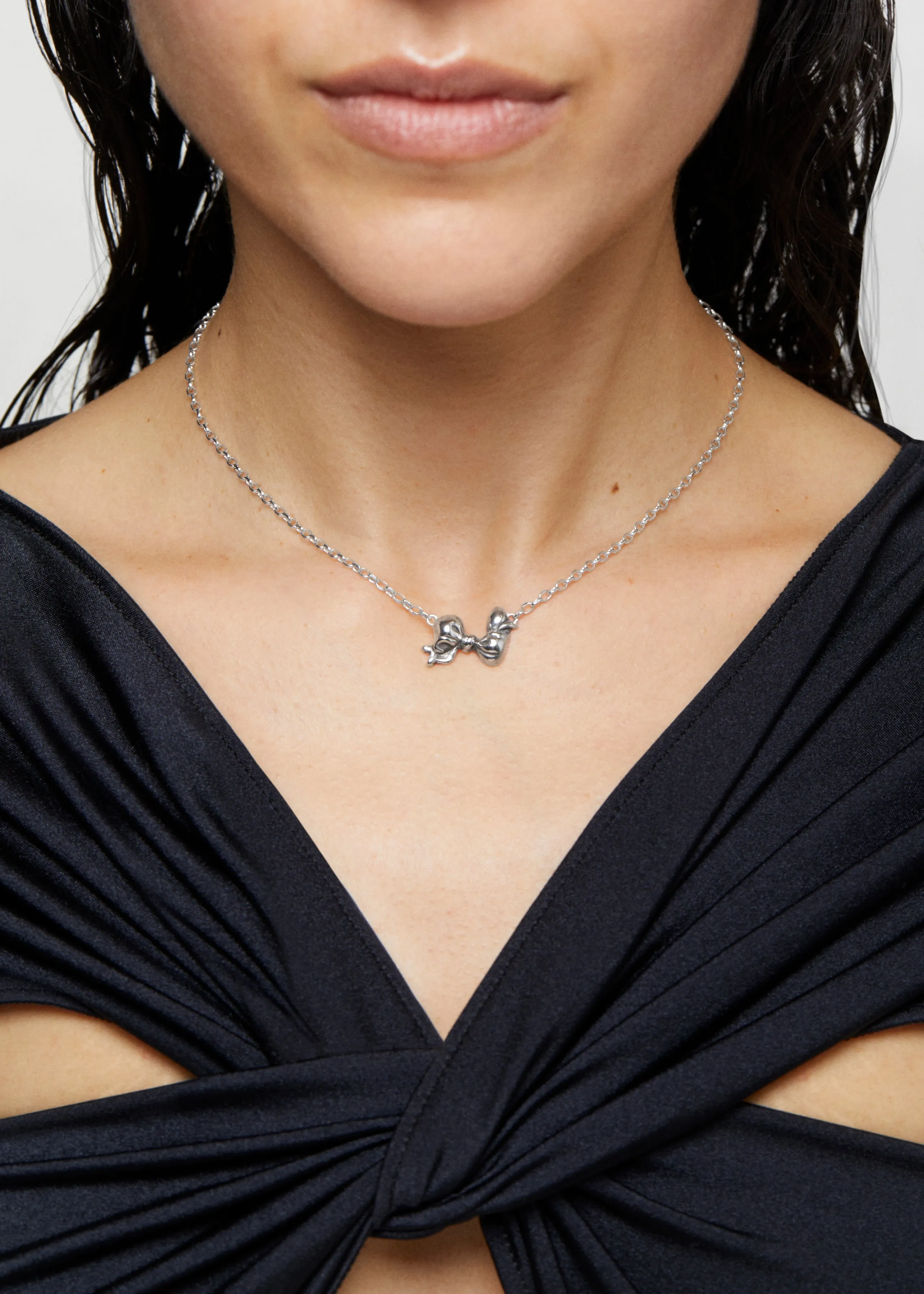 Archive Mini Bow Necklace in Gold sold by Mondo Mondo product image thumbnail 2
