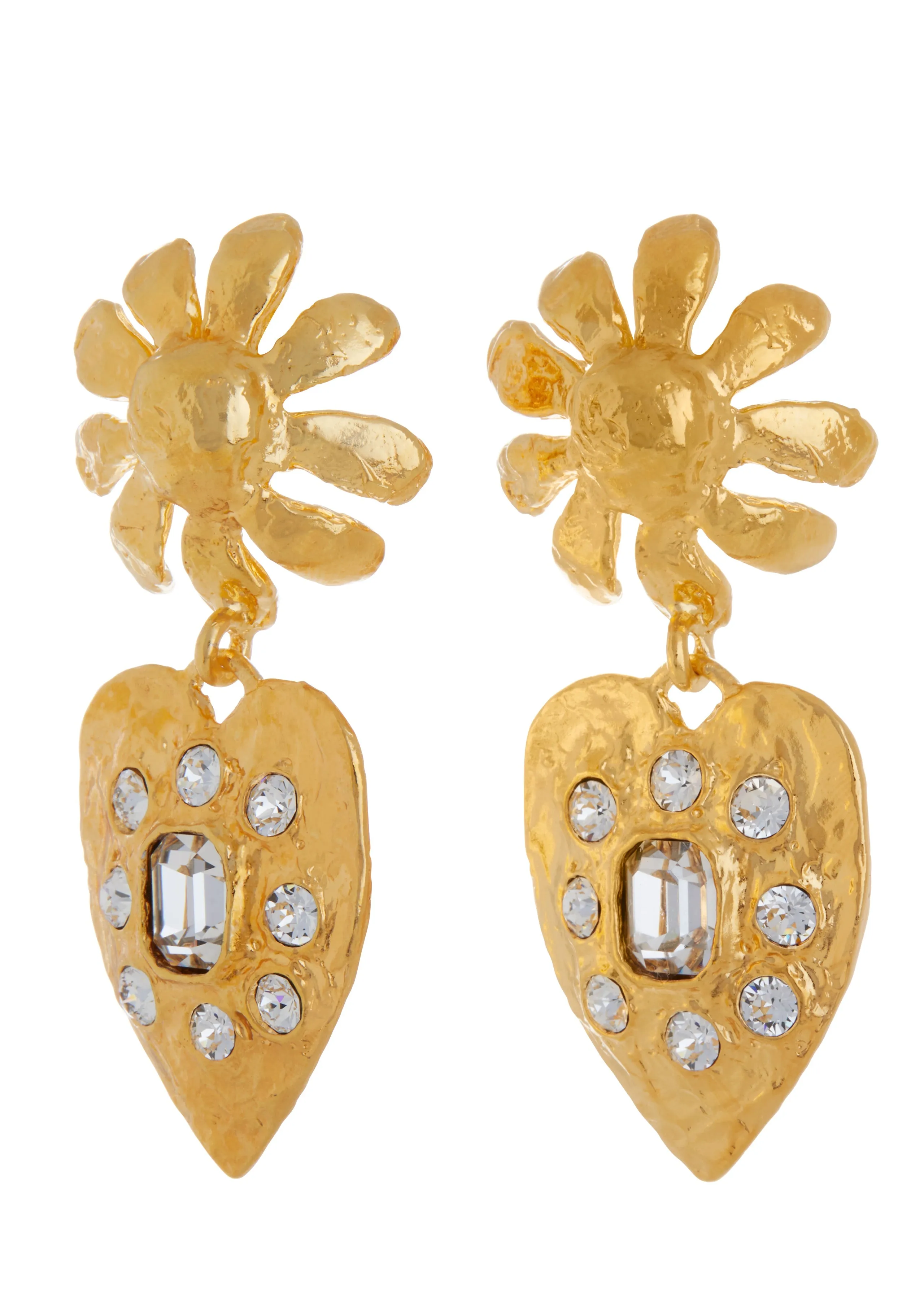 Archive Tropicana Earrings in Gold - Crystal sold by Mondo Mondo product image thumbnail 2