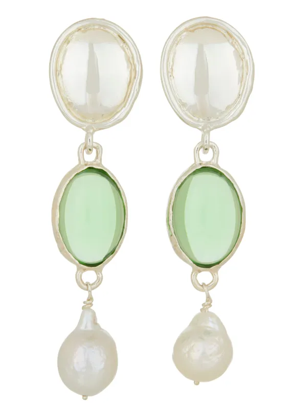 Archive Sirena Earrings in Silver in Lizard made by Mondo Mondo