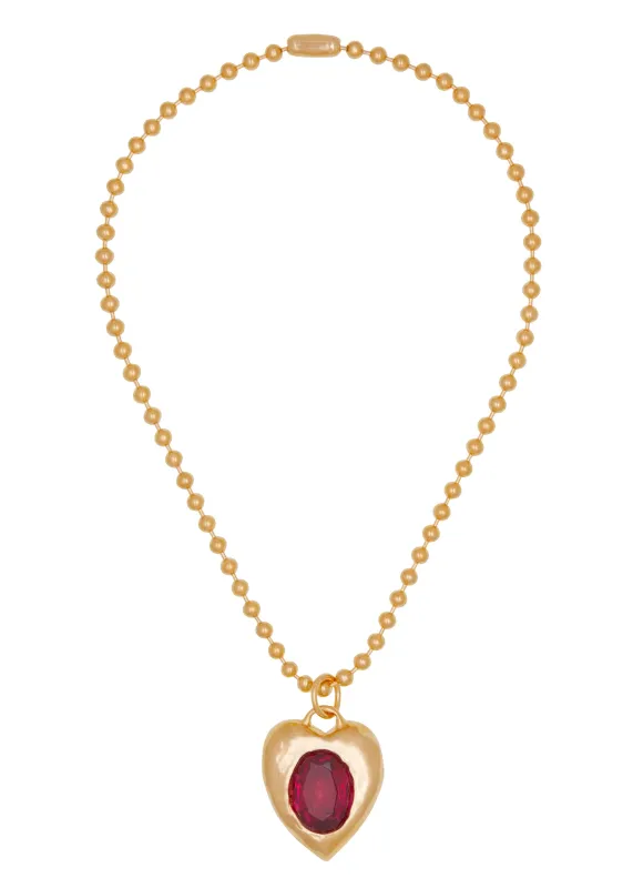 Archive Pacha Necklace in Gold - Ruby made by Mondo Mondo