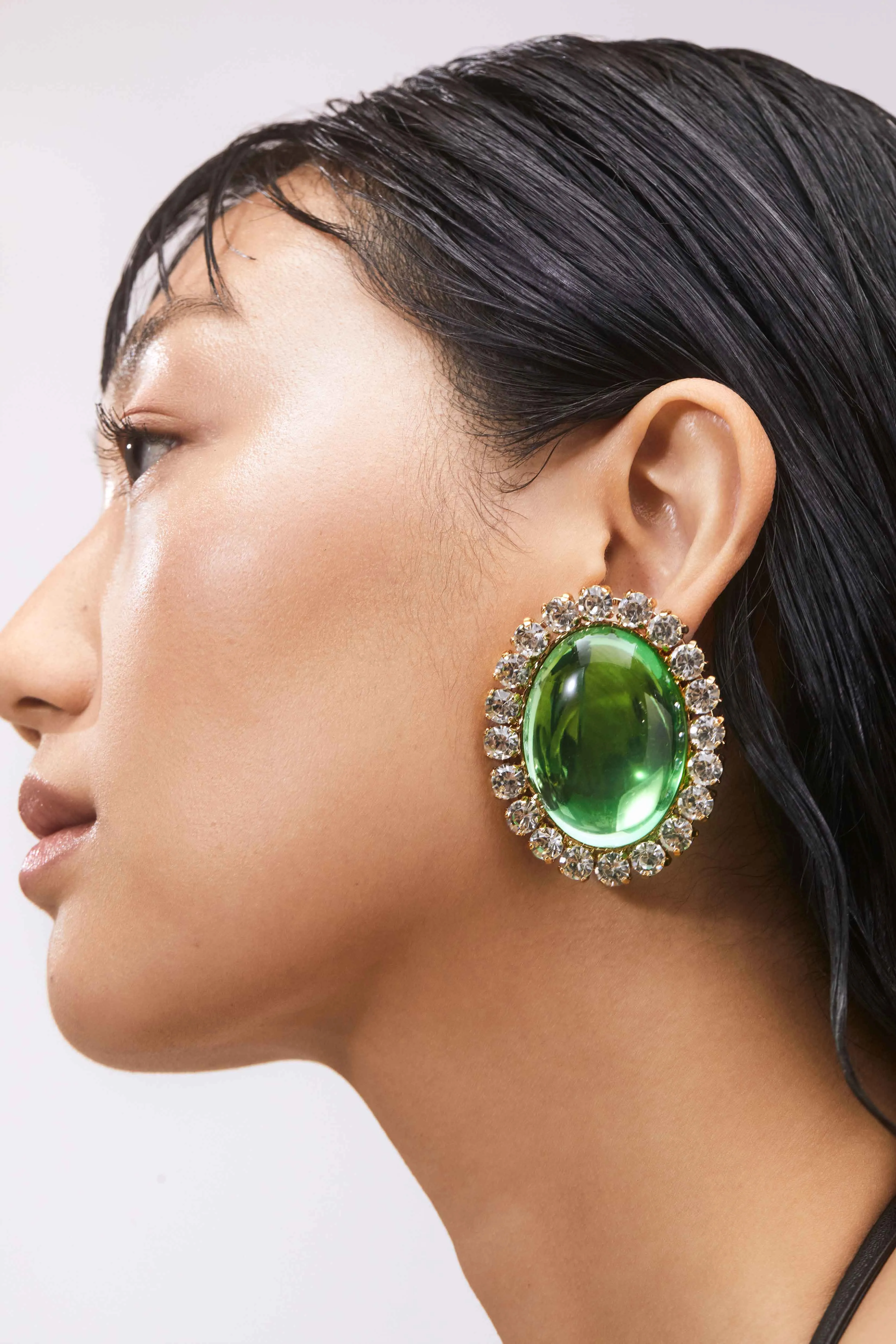 Archive Tinseltown Clip On Earrings - Crystal sold by Mondo Mondo product image thumbnail 3