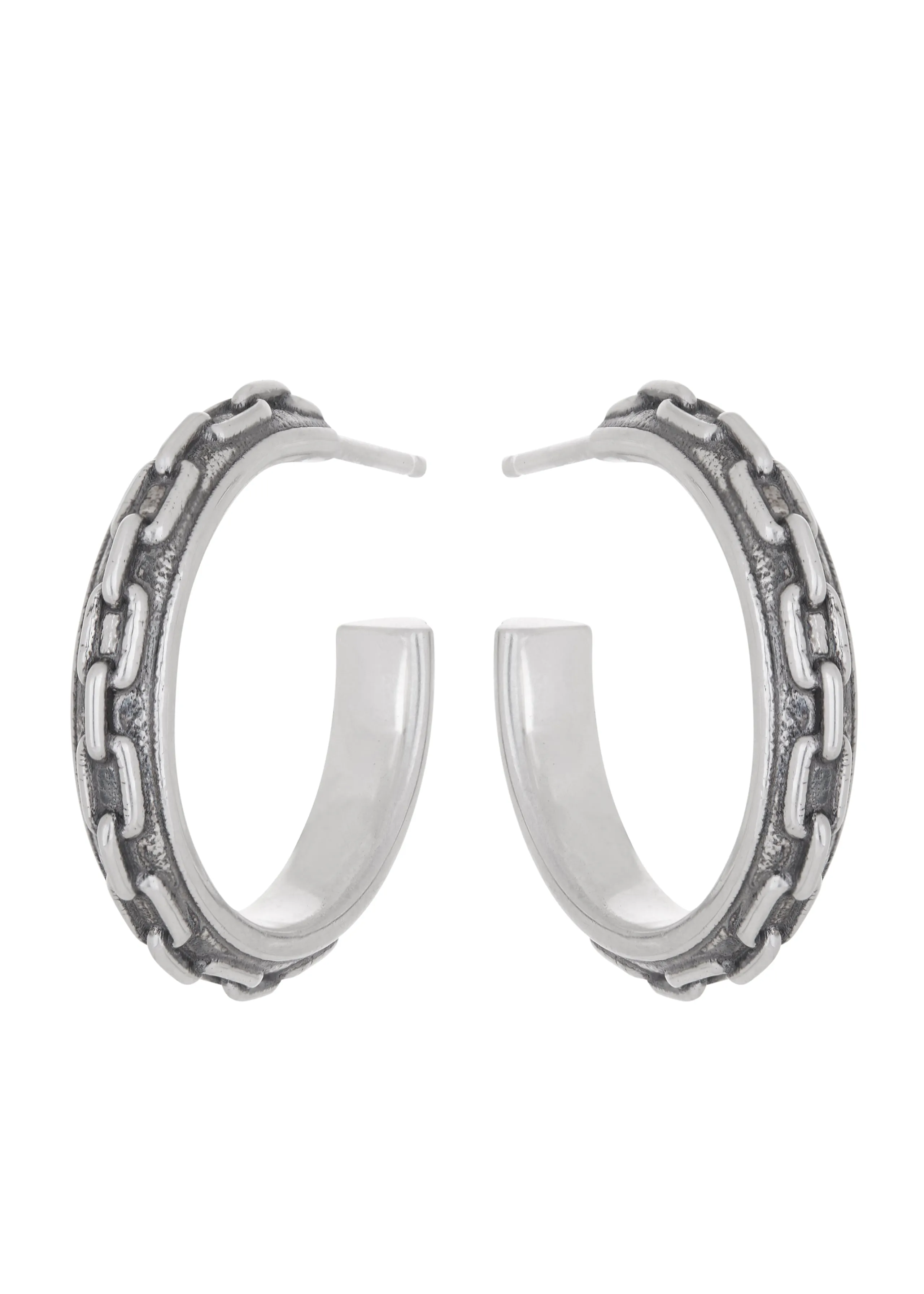 Archive Chain Hoops in Silver sold by Mondo Mondo