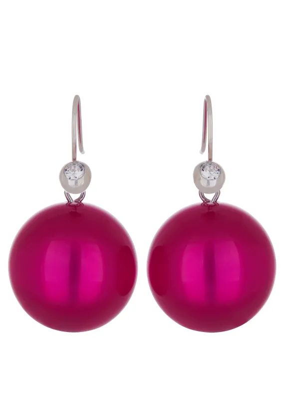 Archive Cha Cha Earrings - Fuchsia made by Mondo Mondo
