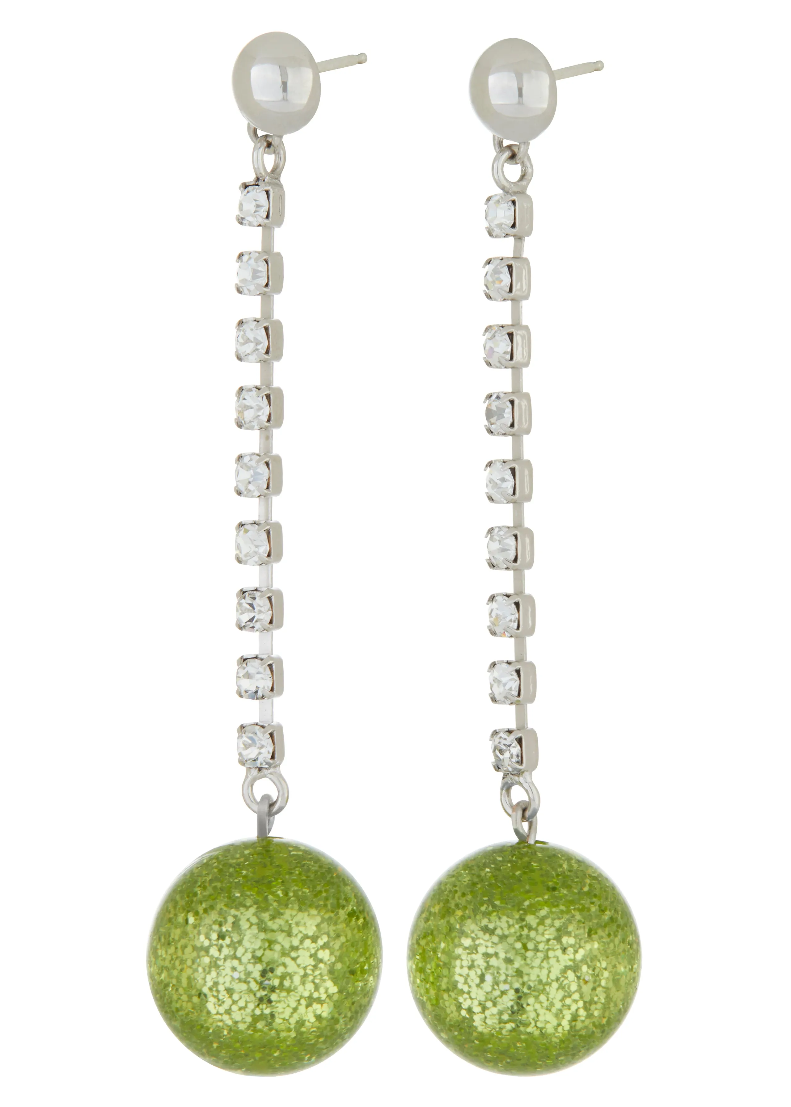 Archive Lounge Earring - Crystal & Olive sold by Mondo Mondo product image thumbnail 2